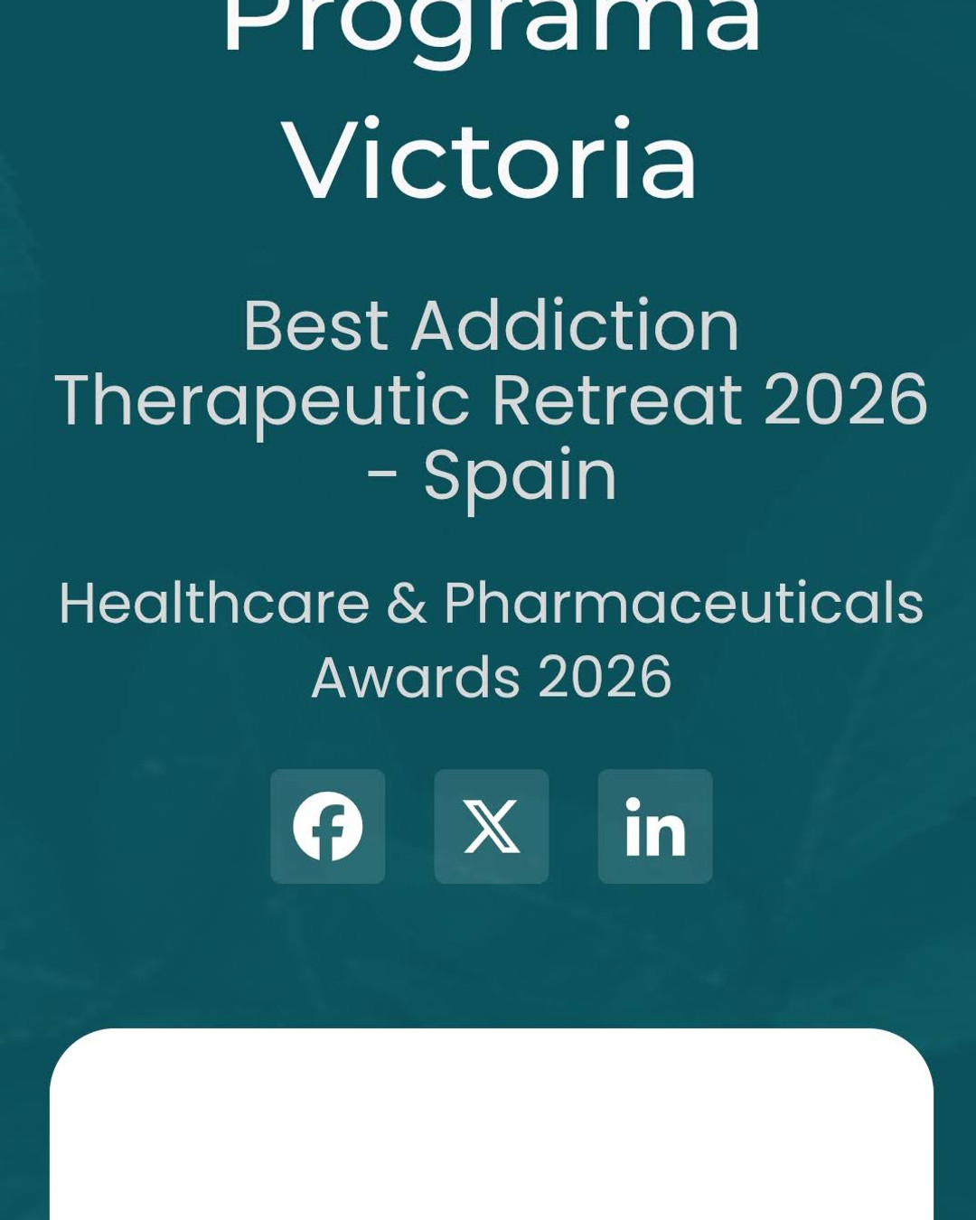 Hemos sido reconocidos como Mejor Retiro Terapéutico en Adicciones 2026 por GHP News. 🎖️
Diez días intensivos en Marbella, método con 40 años de evidencia y seguimiento de 1 año para que el cambio se mantenga. Lo diseñamos para quienes no pueden detener su vida profesional pero sí quieren recuperar su libertad: ejecutivos, artistas, emprendedores.
Creemos que tratar una adicción no debe ser meses de internamiento: requiere ciencia, un entorno digno y un acompañamiento riguroso. ¿Quieres saber cómo funciona nuestro programa de 10 días y por qué tiene una tasa de éxito del 67% a largo plazo?
Link en bio para leer la noticia completa y solicitar información. 🌿
#RetiroTerapeutico #RecuperacionConDignidad #Programavictoria #Adicciones #TerapiaCientifica #SeguimientoPosterior #Marbella #Bienestar