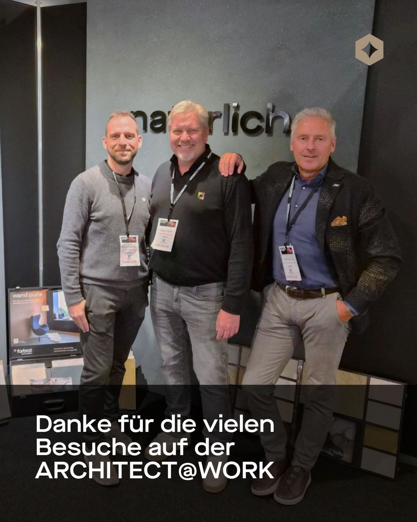 Danke für die vielen Besuche, die Zeit und den Austausch
Die ARCHITECT@WORK war für uns mehr als eine Messe. Ein Ort für Begegnungen und neue Impulse.
Es hat uns gefreut, so viel Interesse für die unsere wand puris zu wecken.
#architectatwork #farbrat #wandpuris #oberflächen #architektur handwerk