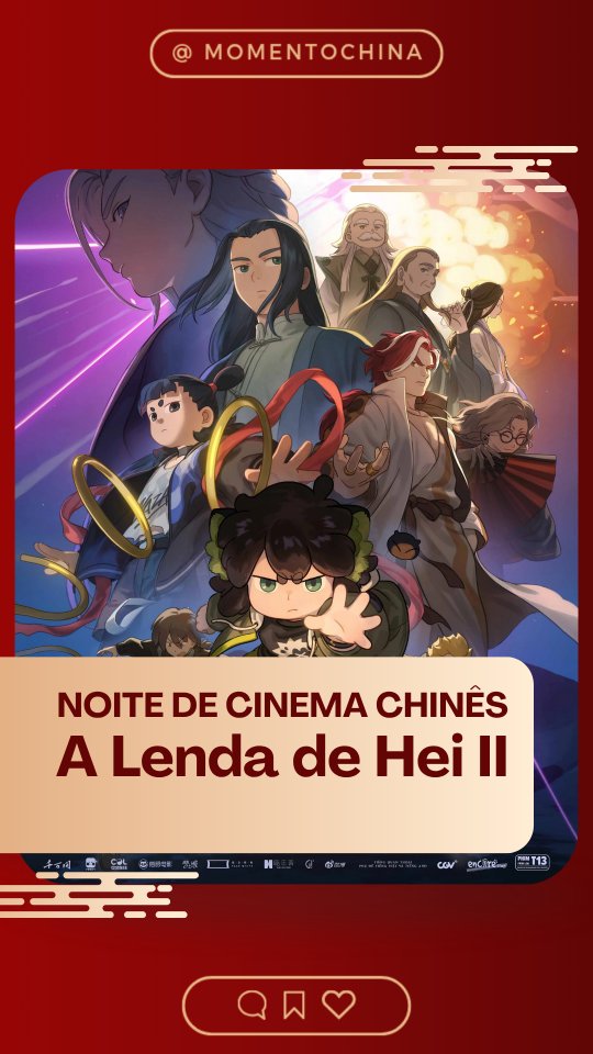 Venha assistir A Lenda de Hei II, no dia 21 de maio, no Ibrachina, às 19h 🎬
Para garantir o seu ingresso, acesse o link do perfil @chinesebridgesp
Edição: Valentina Curi Hage - @valentinacurihage