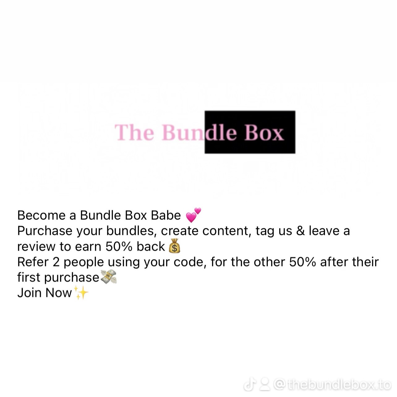 VALID AFTER THE GRAND-OPENING 30% OFF SALE!
Our website just launched ! 🎀
Now is the perfect time to secure some hair and join the BBBox community!
HERE’S HOW IT WORKS:
💕EMAIL US AT thebundleboxcompany@gmail.com WITH YOUR PROOF OF PURCHASE (RECEIPT/INVOICE) TO BE ENROLLED 💕
You can get 30% off the bundles you want now & when the sale ends March 24th 2026, make your content, tag us, leave a review (you’ll get 50% of your purchase back). Once you refer 2 friends who want quality raw hair bundles/frontals, get the other 50% back once they have each made their first purchase.
Referral purchases are only valid after the sale ends on March 24th 2026 & you will receive your own unique coupon code to give out
#brandambassador #hairextensions #thebundleboxcompany #torontohairextensions #torontobrandambassadors