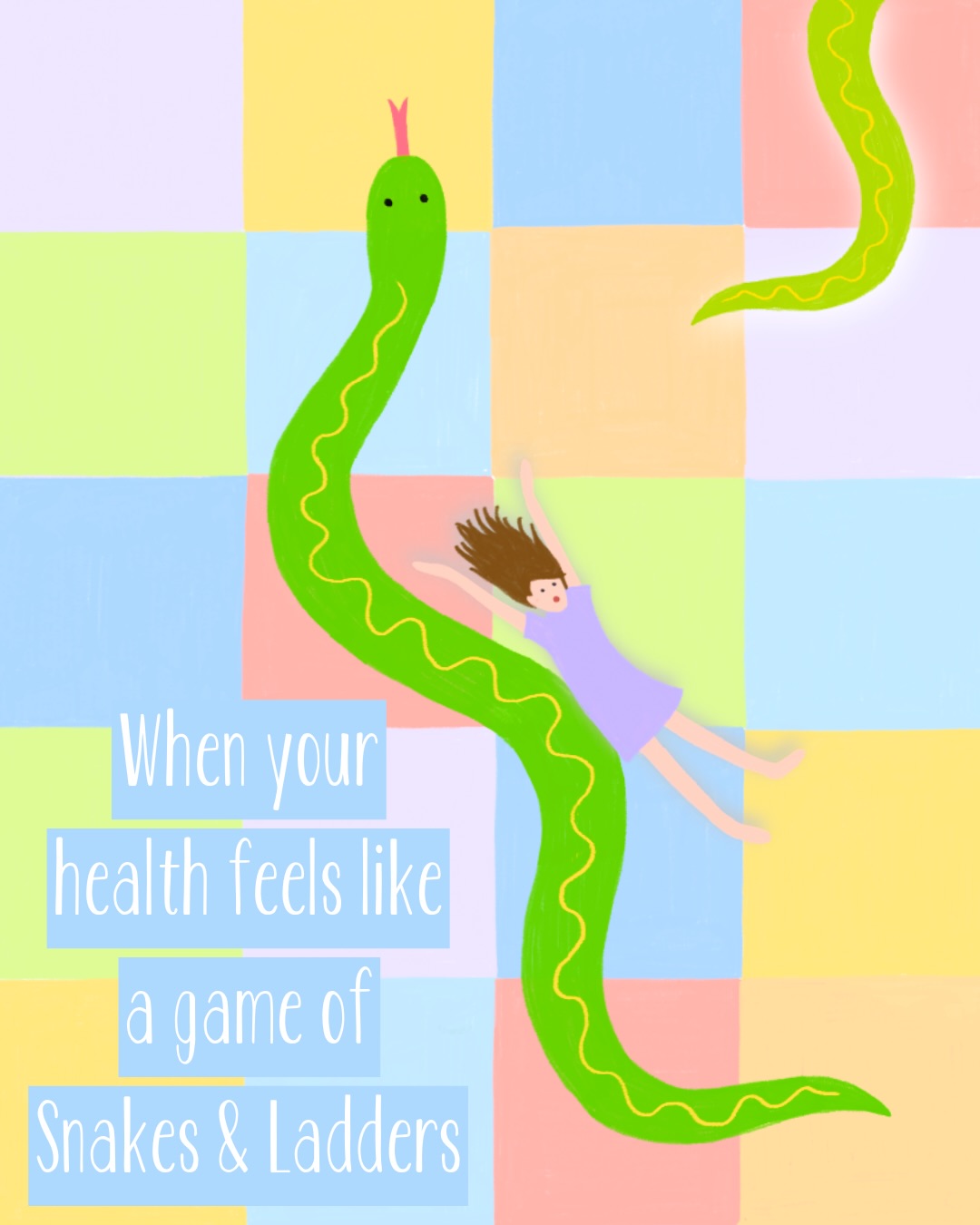 Sorry for the little radio silence… I slipped down another snake there 🙈🐍
I’ve been recovering from a bit of a flare-up 🤒🫠 but I’m still here, just taking things gently ✨
Very grateful to have some lovely helpers making sure your orders are still heading out on time 💌✨📮 (my wonderful partner & amazing mum 🫶🏻)
Things might be a little more gently paced behind the scenes for now…
but I haven’t disappeared 🤍
Thank you so much for all your support- it really does mean the world 🙌🏻✨
Hoping for a few more ladders ahead 🤞🏻✨
#snakesandladders #healthjourneyinprogress #chronicillnesshealing #chronicillnessjourney #selfportraitillustration ✏️✨🐍🪜🐍🐍🐍🥴🫠😅