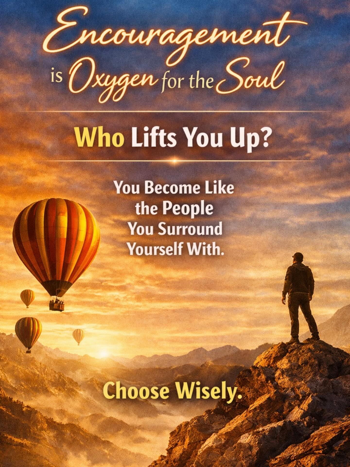 When you encourage someone to go after their dream, something powerful happens. They start to believe they can.
Most people don’t lack talent or desire.
They lack someone who looks them in the eye and says, “You can do this.”
Encouragement matters even more when we’re stepping outside our comfort zone.
It steadies the mind.
It strengthens the heart.
It becomes oxygen to the soul.
Challenge:
Who are the encouragers in your life?
If you don’t have people who speak life, push you forward, and call out your potential, you’re surrounding yourself with the wrong crowd and setting yourself up for failure.
You become the average of the five people you spend the most time with.
So ask yourself—who do you want to be?