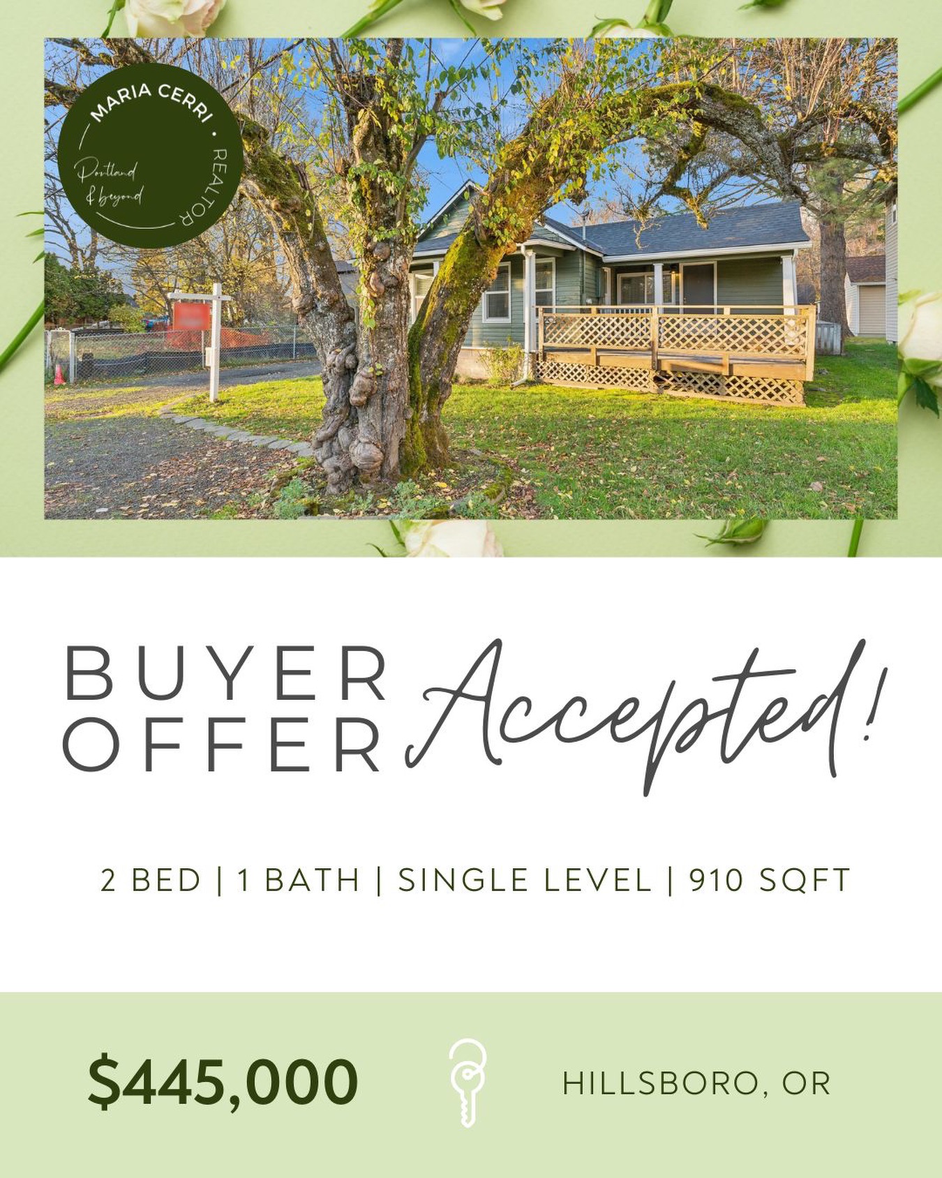 Awesome pending deal on a little remodeled bungalow in Orenco on a large lot! 🔥
2 bed 🛏️│1 bath 🛁 | Single level | 910 sqft 📐 | 0.17 acres
📍 6723 NE Dogwood St, Hillsboro, OR 97124
MLS 655650455
.
.
#orenco #bungalow #hillsboro #hillsbororealestate #oregonrealestate