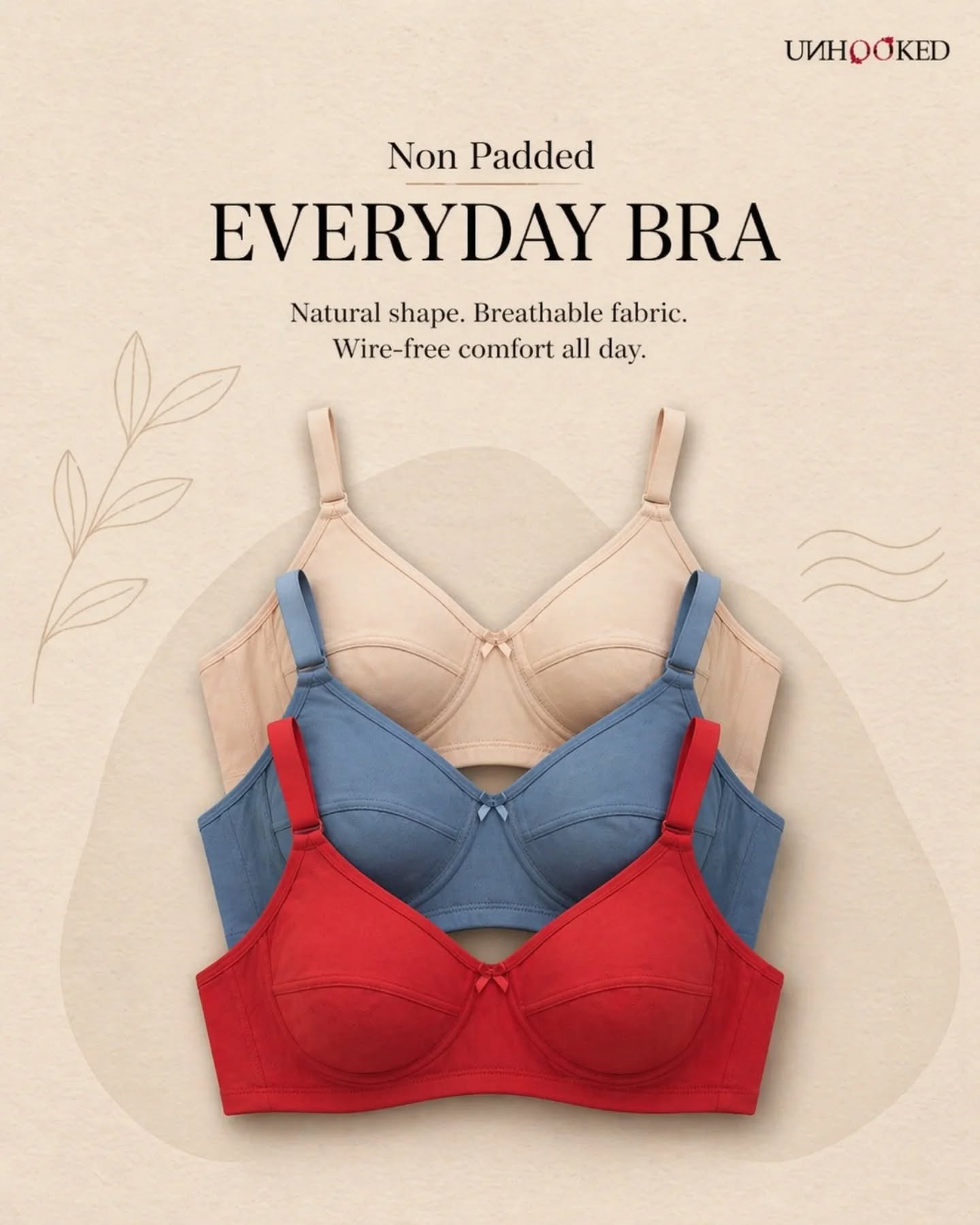 No padding. No distractions.
Just does what it should. ✨🖤
#unhookedindia #bra #basicwear #comfort #support
(bra, basic wear, comfort, support, everyday bra, simple wear, innerwear, unhooked india)