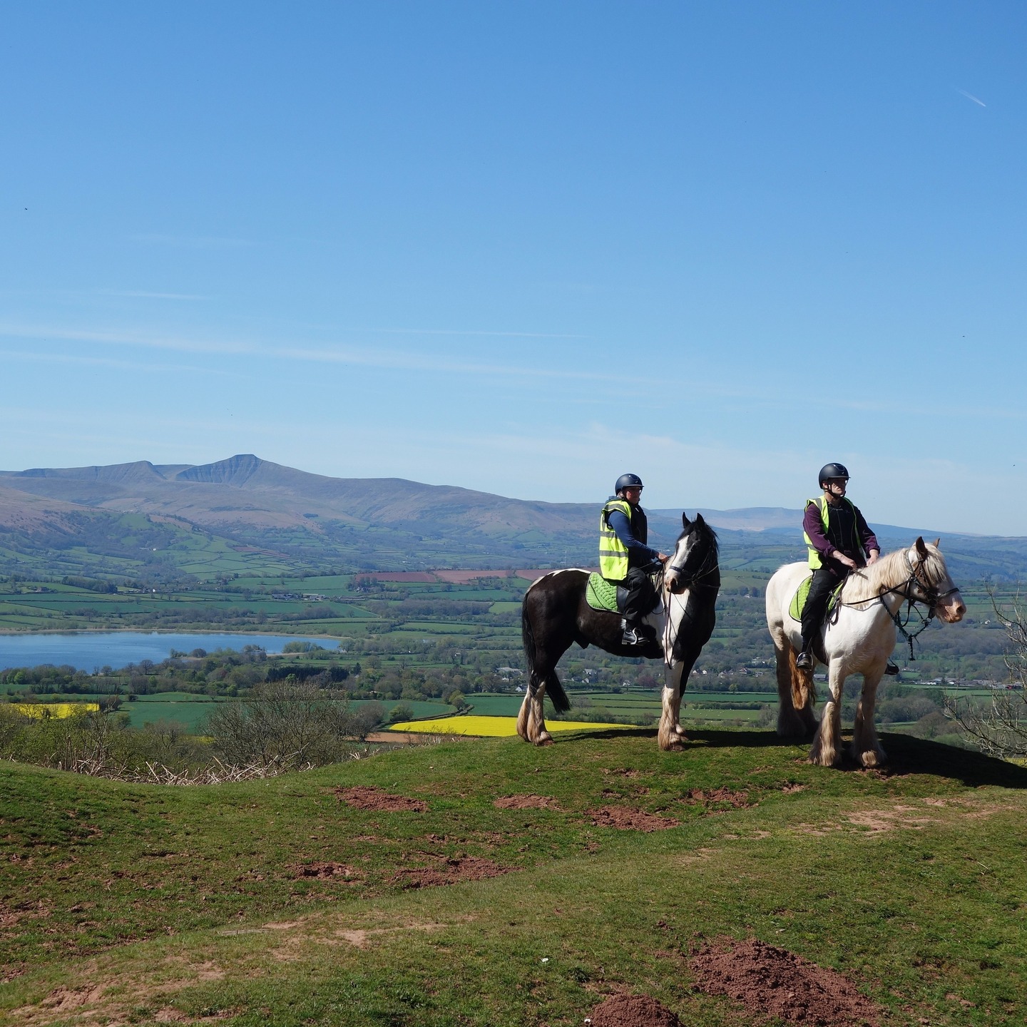I was at one of my favourite places in the Brecon Beacons yesterday - Cwm Sorgwm between Mynydd Troed and Mynydd Llangorse with a friend, and some pony trekkers came ambling past. It was a perfect day for them and us, as there was no mist clouding the views of Llangorse Lake or the central beacons with Pen-Y-Fan standing proud. If you've not been up there, head that way. There's great walking, and you can kick back in the passes, pull up. Ideal! #breconbeacons #bannaubrycheiniog #ponytrekking #pen-y-fan