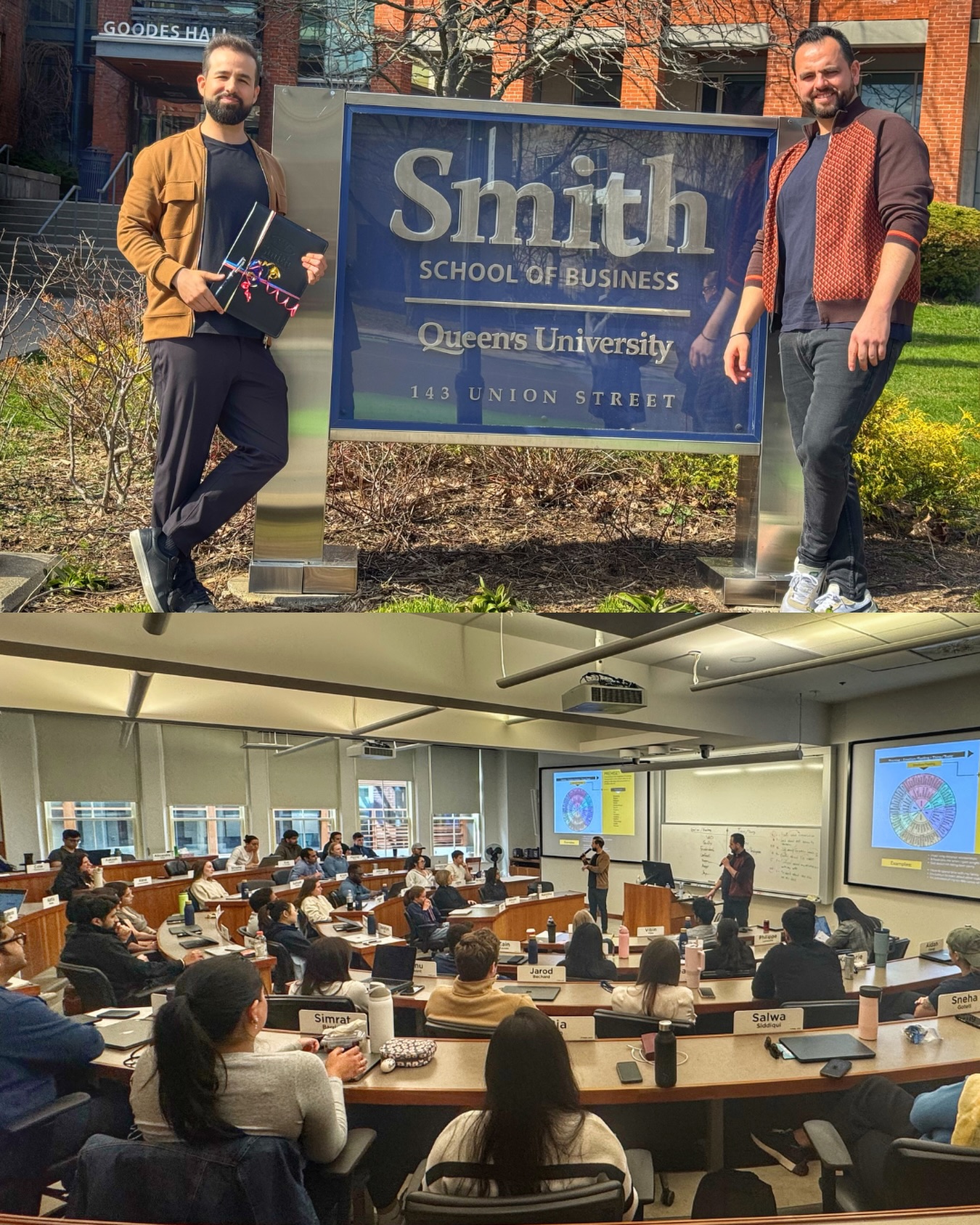 We went to Queen’s MBA to teach stand-up comedy to 60 future business leaders from 15+ countries and…
I did NOT expect what happened in that room.
We condensed an 8-week course into 3 hours.
Setup & punch. 20+ public speaking techniques. Body language. Storytelling. The difference between giving a speech and creating an experience.
And then we asked 8 groups to create a 3-minute stand-up comedy set — and send one person up on stage to perform it.
In front of everyone.
After three hours of learning.
They CRUSHED IT 🤯
What got me wasn’t just the jokes. It was how fast they understood that humour in business isn’t about being funny.
It’s about creating levity. Building relationships. Communicating in a way that makes people actually listen.
They used truth. They used pain. They were vulnerable in front of strangers — and that’s exactly what great leaders do.
We left Kingston more energized than we’ve been in a long time.
A massive thank you to Professor Matthias Spitzmueller for trusting the process and having the vision to bring this into the classroom.
We gave them homework. We’ll see them next Tuesday for Session 2.
I’ve known these people for 3 hours. And I’m already incredibly proud of them.
If the future of Canadian business looks like that room in Kingston yesterday — we’re going to be just fine :)
See you Tuesday Smith School of Business at Queen’s University 💙