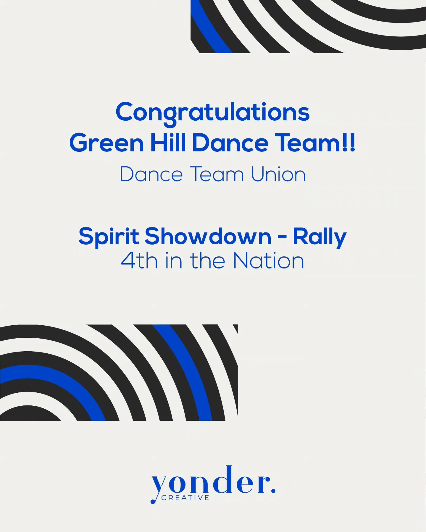 Shoutout to @greenhilldanceteam on finishing 4th Place in Spirit Showdown - Rally at Dance Team Union! Honored to have worked with this team this year.
#YonderCreative #DanceTeamUnion #DanceTeamMusic