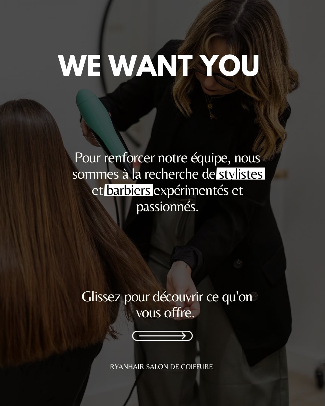 On grandit et on a besoin de vous !✨
Stylistes et barbiers expérimentés, rejoignez l’équipe Ryanhair au Luxembourg. 📩
Envoyez votre CV à rene@ryanhair.lu
On a hâte de vous rencontrer💇🏻♀️💈
#luxembourg #coiffure #barber #recruitment #stylist
