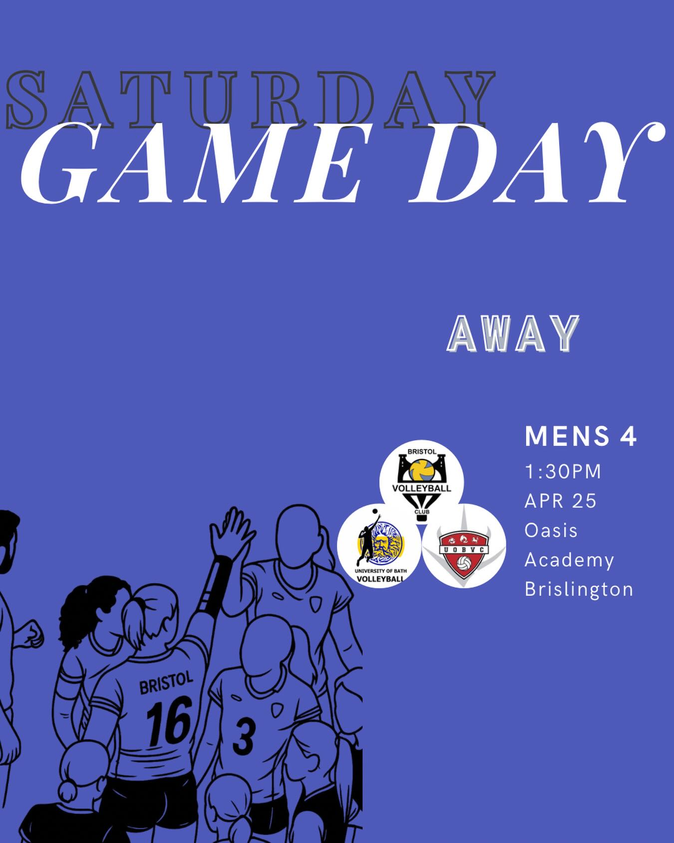 💛 Game Day 💙
One fixture on the road this Saturday as M4 are set for a big B&D League battle — all to play for and ready to bring the energy 💪
🏐 AWAY
📅 Saturday 25/04
Mens 4 — B&D League
Good luck to the boys — let’s get after it 💛💙
#WeAreBVC #BristolVolleyballClub #BVCM4 #VolleyballEngland #BristolSports