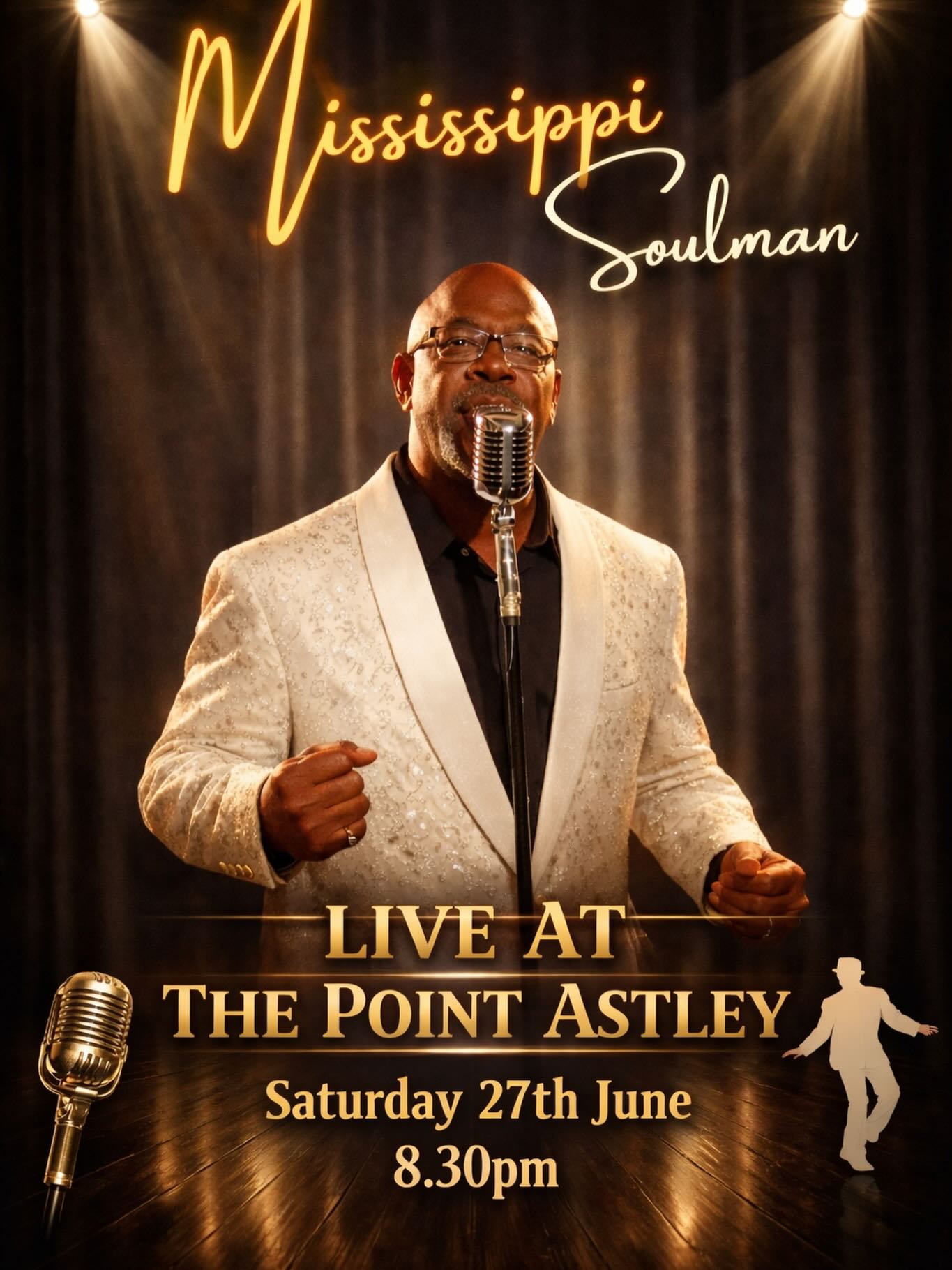 🔥 Saturday Night Soul 🔥
Mississippi Soulman is BACK on Saturday 27th June at 8:30pm — and trust us, he always goes down a treat with our customers🎤✨
Expect smooth vocals, classic soul, and an atmosphere that’ll have you staying all night!
🎟️ £5 per person – guarantees you a seat
🚶 Walk-ins welcome (limited space, seating not guaranteed)
📞Give us a call now to book and make sure you don’t miss out!
📞01942 583350📞
#mississippisoulman #thepointastley #weekendvibes #saturdaynight #manchester