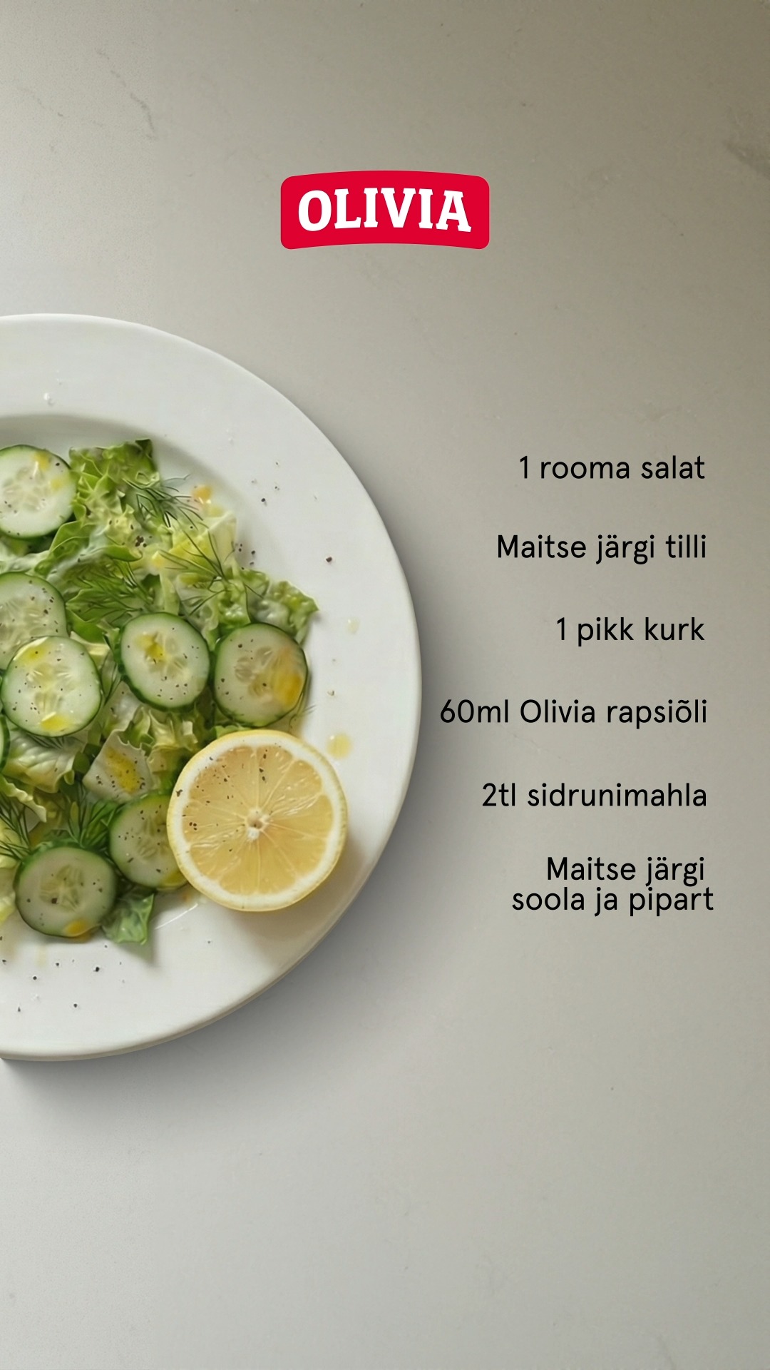 🥒 Krõmpsuv värskus, mis ei vaja keerulist retsepti.Rooma salat, mahlane kurk ja värske til....