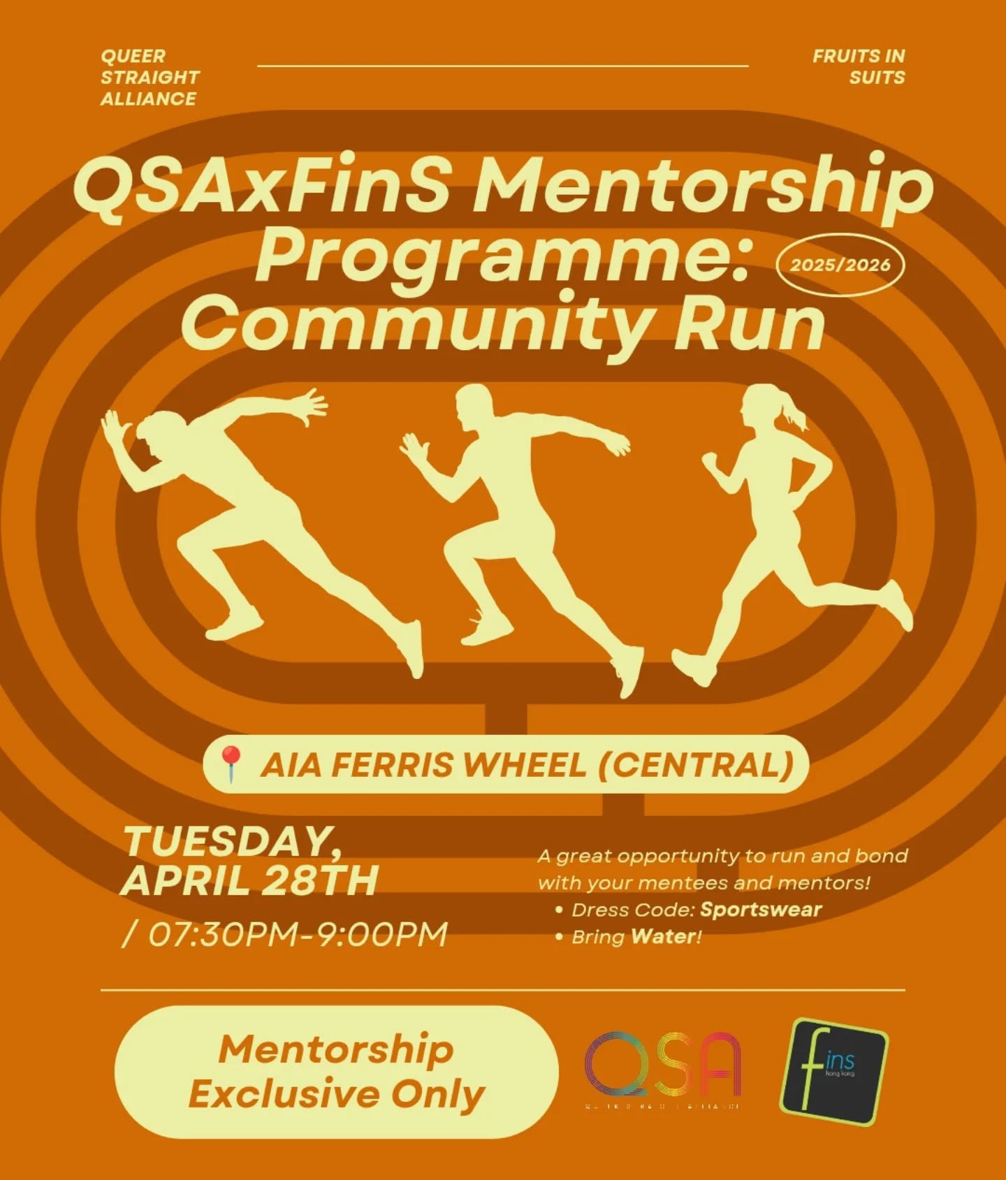 Run with us!
QSAxFinS Mentorship Programme invites all mentors and mentees for a community run!
RSVP us through QSA DMs or email