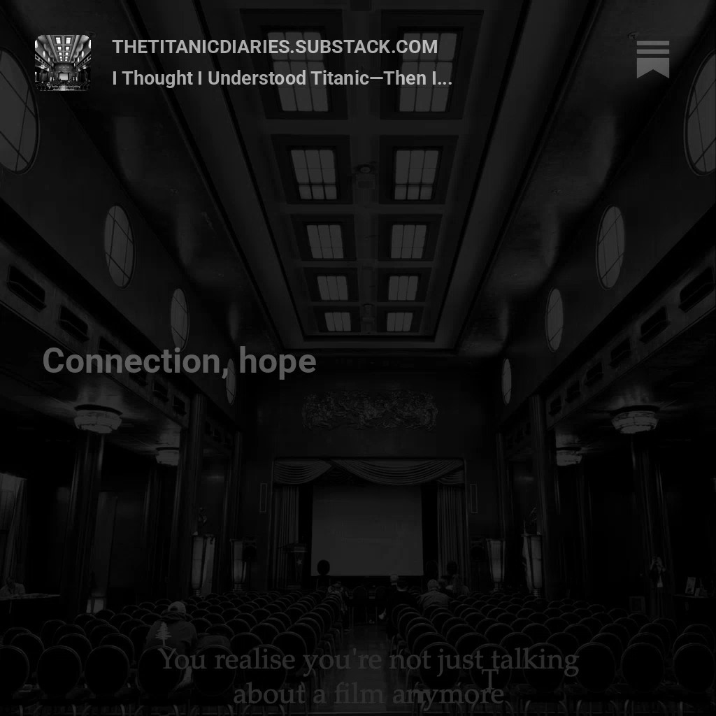For all the Titanivc fans out there... LISTEN and read the full article on @substack
https://open.substack.com/pub/thetitanicdiaries/p/i-thought-i-understood-titanicthen?utm_campaign=post-expanded-share&utm_medium=web
@titanicmovie #titanic #titanicfans #titanicfilm #titanicdocumentary #jamescameron #katewinselt #leonardodicaprio