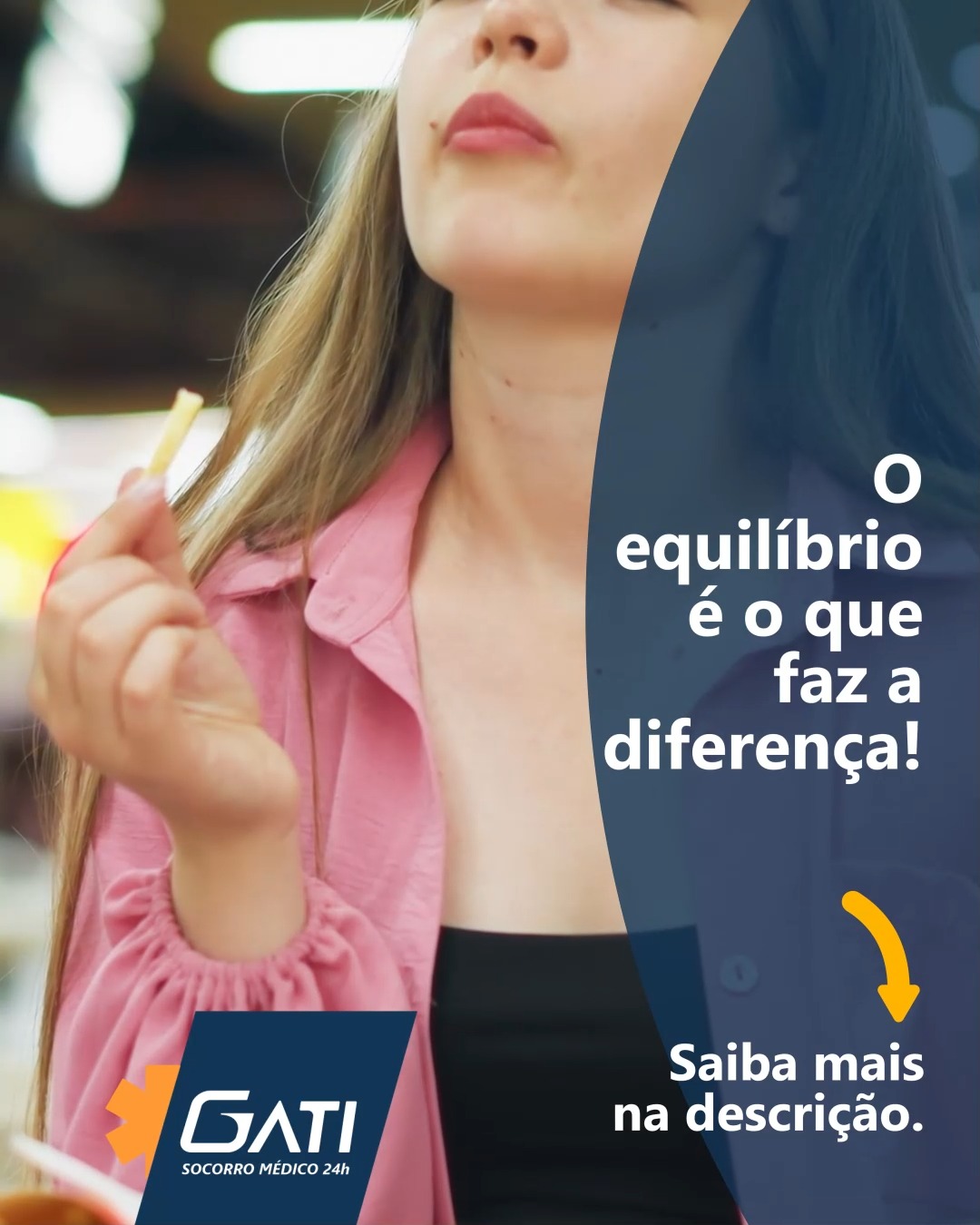 A alimentação tem impacto direto na sua energia, no seu foco e na sua saúde.
E o problema não está em comer algo “fora da rotina” de vez em quando —
mas sim no excesso constante.
Alguns alimentos devem ser consumidos com moderação:
⚠️ Ultraprocessados
⚠️ Frituras frequentes
⚠️ Excesso de açúcar
⚠️ Refrigerantes e bebidas industrializadas
Por outro lado, incluir bons alimentos na rotina faz toda a diferença:
✔️ Frutas e vegetais
✔️ Proteínas de qualidade
✔️ Alimentos naturais
✔️ Boa hidratação ao longo do dia
💡 Dica Gati:
Saúde não é sobre restrição extrema — é sobre constância e equilíbrio.
Pequenas escolhas no dia a dia impactam diretamente sua qualidade de vida.
