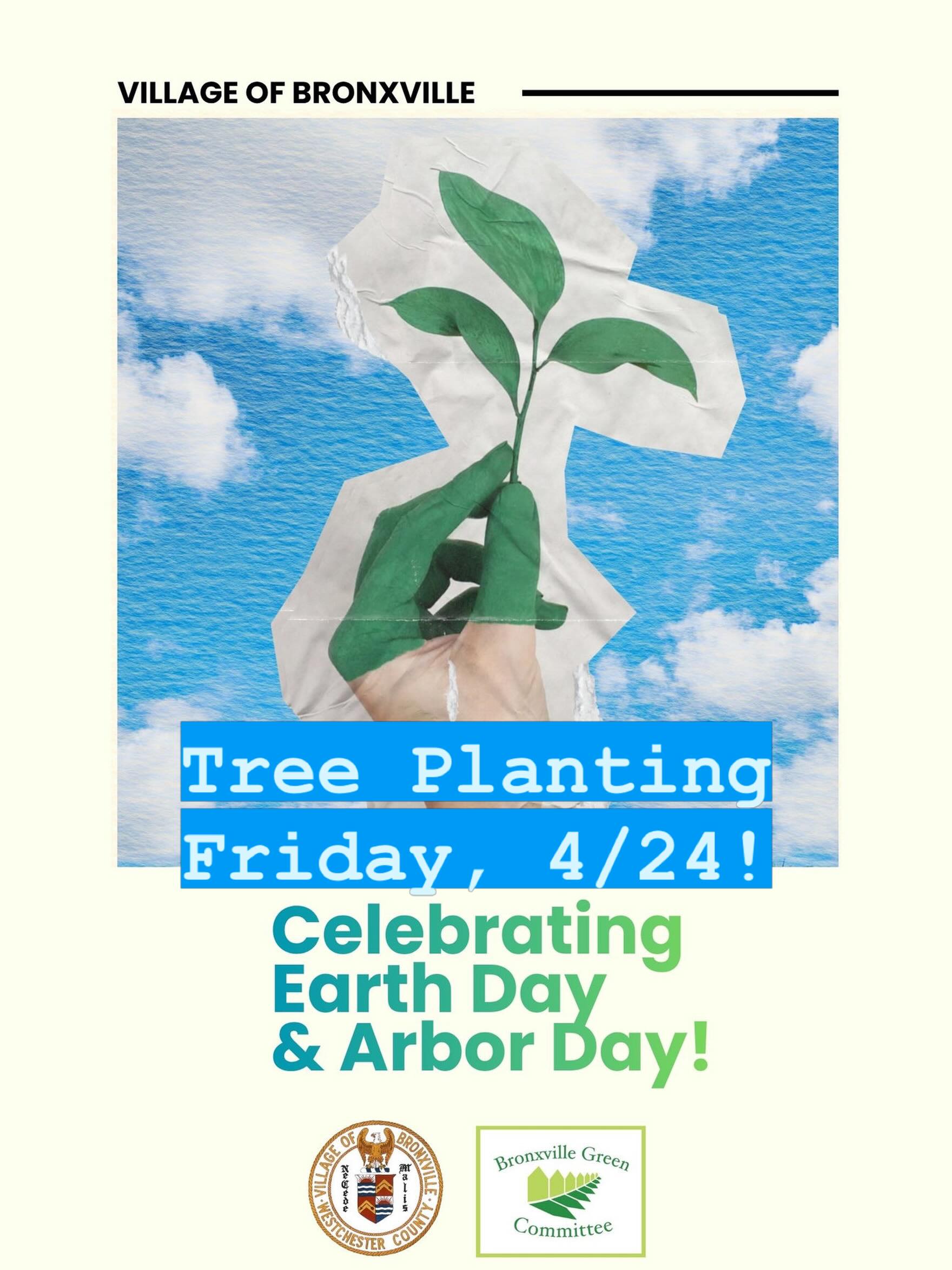 It’s an Arbor Day Celebration! 🌱🌲🌳 Join Mayor Mary Marvin and Village Trustees for a special community tree planting event! This Friday, April 24th 3:30pm - 4pm on the Village Hall Lawn in front of Bronxville Giving Garden!
BYOB - Bring Your Own Bucket and get FREE compost for your spring plantings (while supplies last),
FREE native tree saplings to plant in your yard,
learn about the Bronxville Giving Garden, and tour the Village Food Scrap Recycling Program! Can’t wait to see you there! 🪣🌱🌲🌳
#arborday #earthday #earthmonth #bronxville #bronxvillemoms