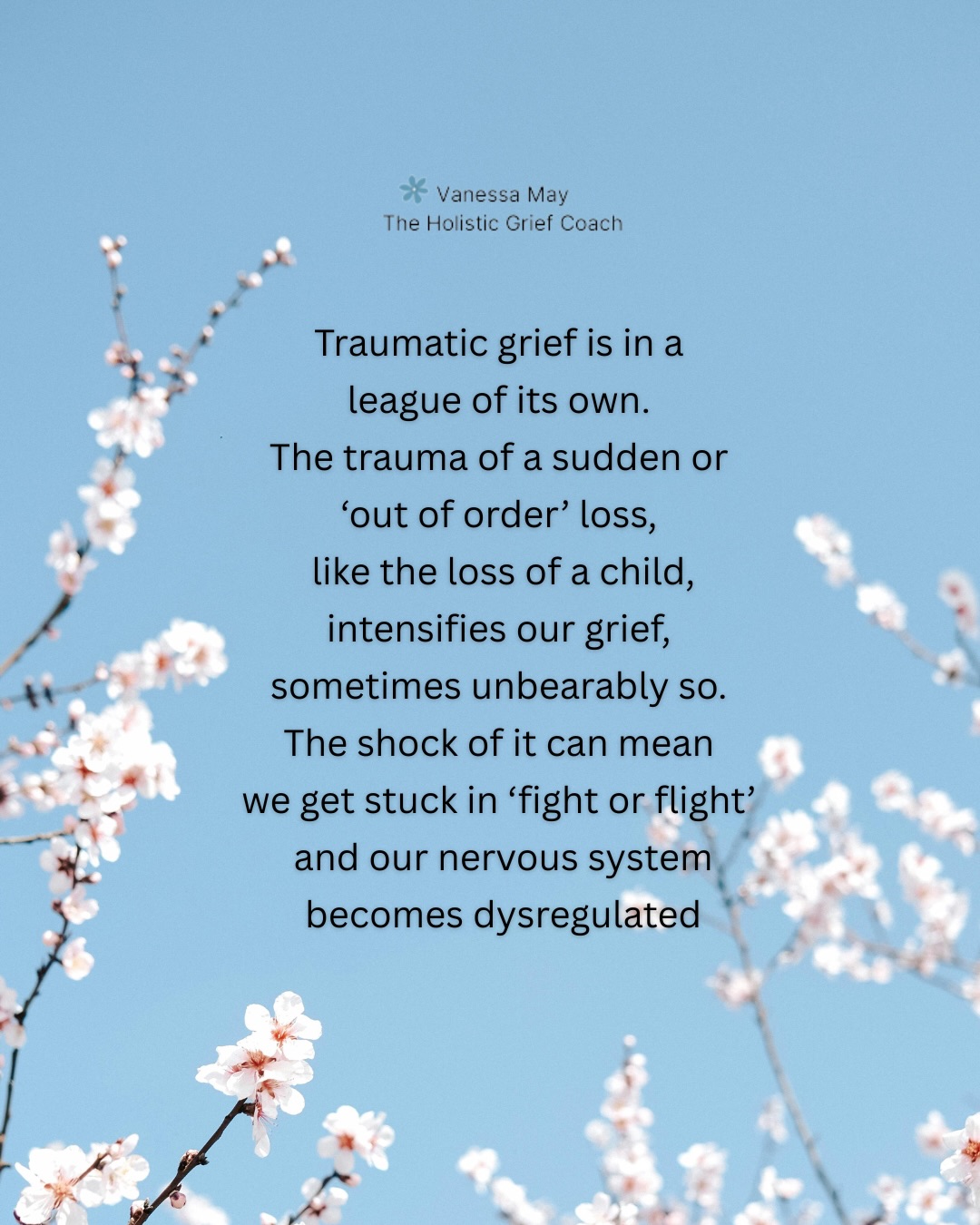 Not all grief is the same. A loss (or multiple losses) that are sudden and/or happen to a child or young adult are both tragic and traumatic. We struggle to process the shock of what’s happened and this can lead to a complicated and complex grieving process. It affects our entire being and our nervous systems can feel completely overwhelmed. Traumatic grief is in a league of its own 💔
If you need grief support, please see my bio for links
If thins post resonates please share, save, like and follow 🤍
.
#traumaticgrief #lossofachild #griefsupport #griefbooks