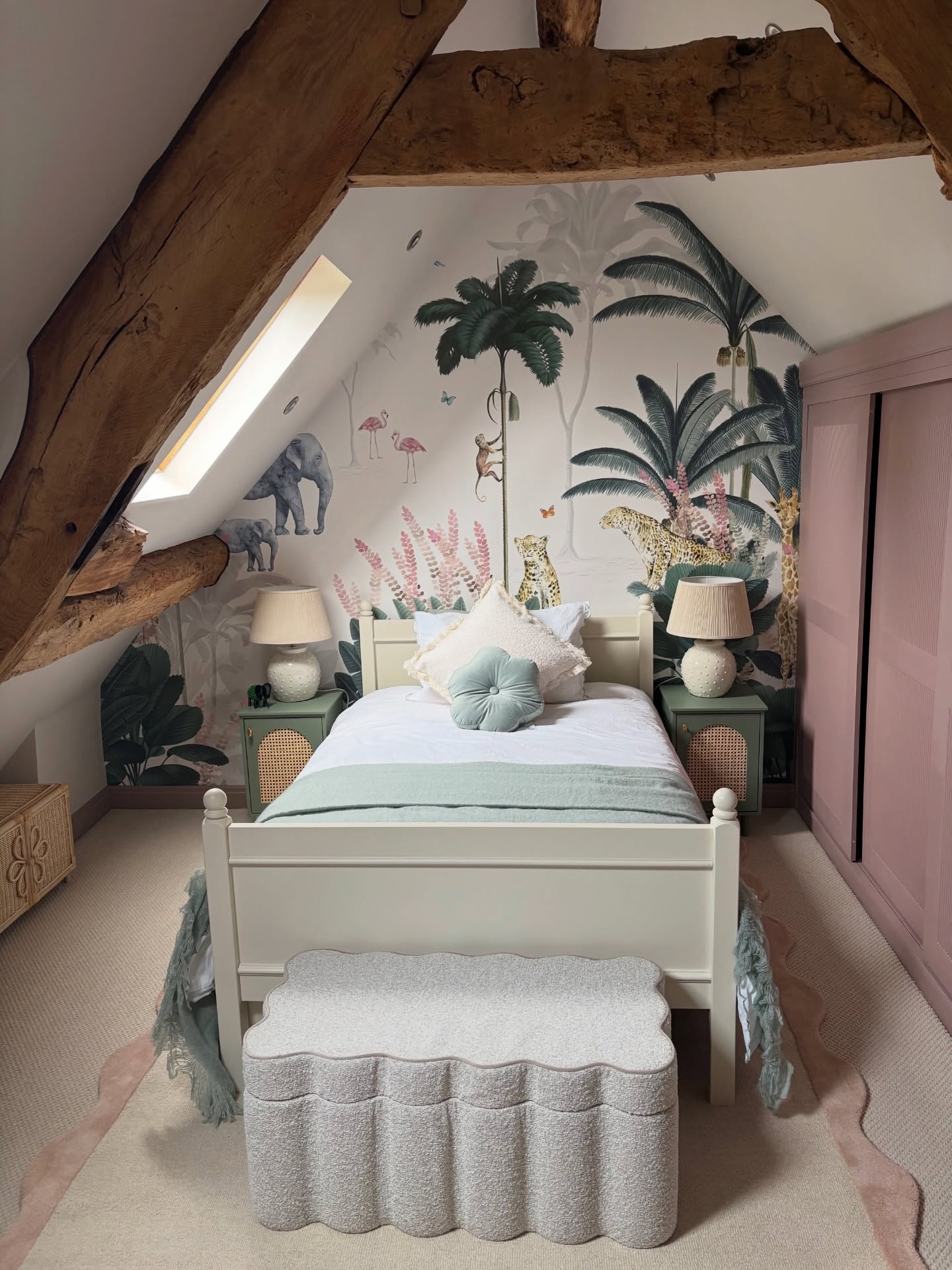 Clients after shots ✨
Kicking off the weekend with this gorgeous, almost complete, girls bedroom after shot that our client has sent through.
It was a tricky space for Siobhan to get stuck into, with those stunning beams adding lots of character but also adding a bit of a headache when it comes to sizes & what can & can’t be achieved.
We think she has done a fabulous job & so has our client implementing the designs. 🥰 Swipe to see them on paper!
Stay tuned for more of this space once officially finished. 🌸
Suppliers tagged where possible or feel free to DM for any x