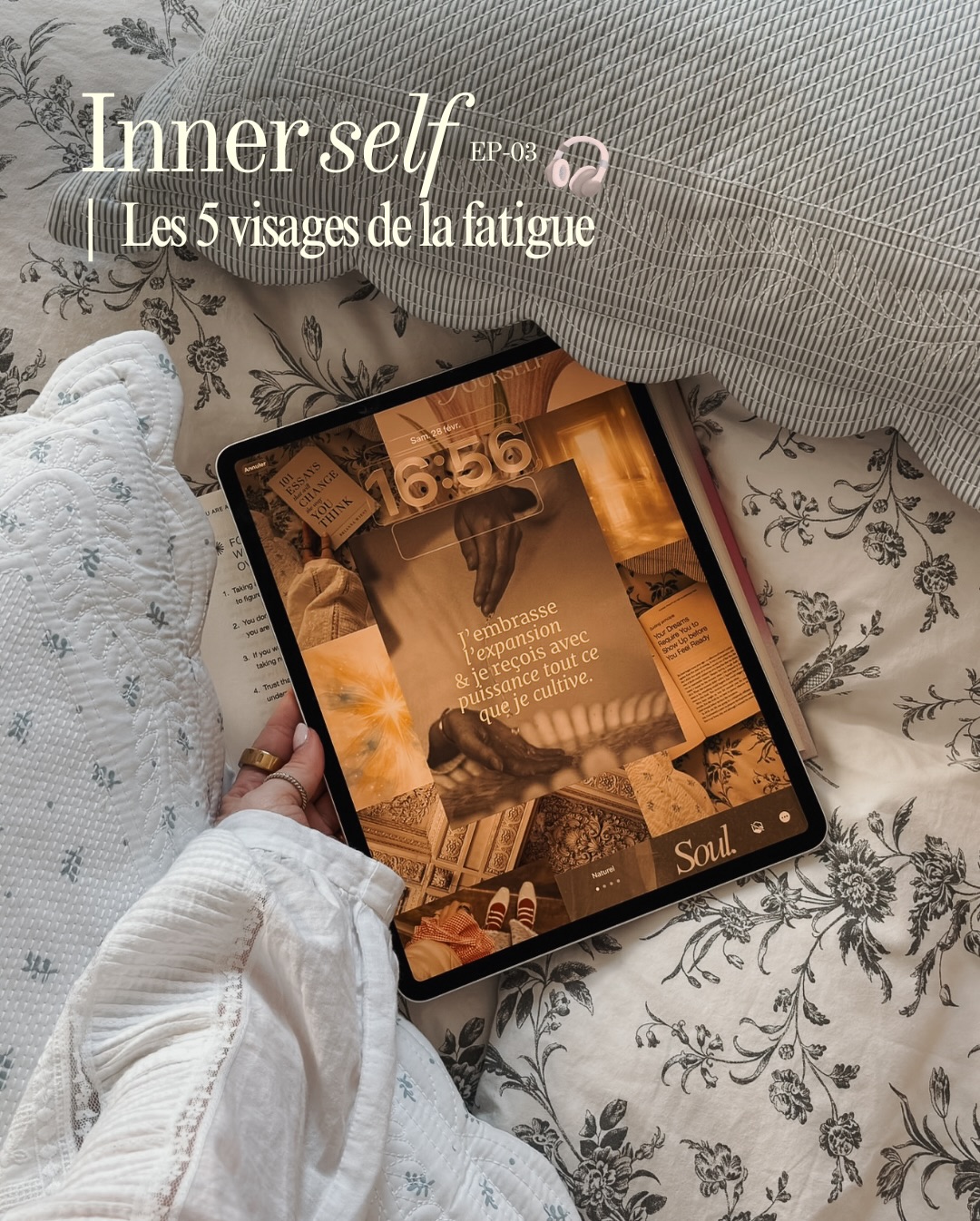 ÉPISODE 3 | QUAND LE REPOSE NE REPOSE PLUS - Comprendre & identifier les 5 visages de la fatigue 😴
•
Tu te reposes, tu dors, tu maintiens ta routine & pourtant tu es toujours aussi fatiguée. Et si le problème c’était pas que tu te reposes pas assez, mais que tu te reposes pas de la bonne façon parce que tu n’as pas encore identifié de quelle fatigue tu souffres vraiment ?
·
Dans cet épisode :
→ Pourquoi dormir plus ne suffit pas toujours → Les différents types de fatigue et comment les reconnaître
→ Le 5ème visage de la fatigue : celui qu’on ignore souvent & le plus sous-estimé !
→ Les besoins derrière chaque type de fatigue & mes tips personnels concrets
•
🎧 Douce écoute 🌷🤍 🔗 dans la bio pour l’écouter sur ta plateforme préférée 🎧