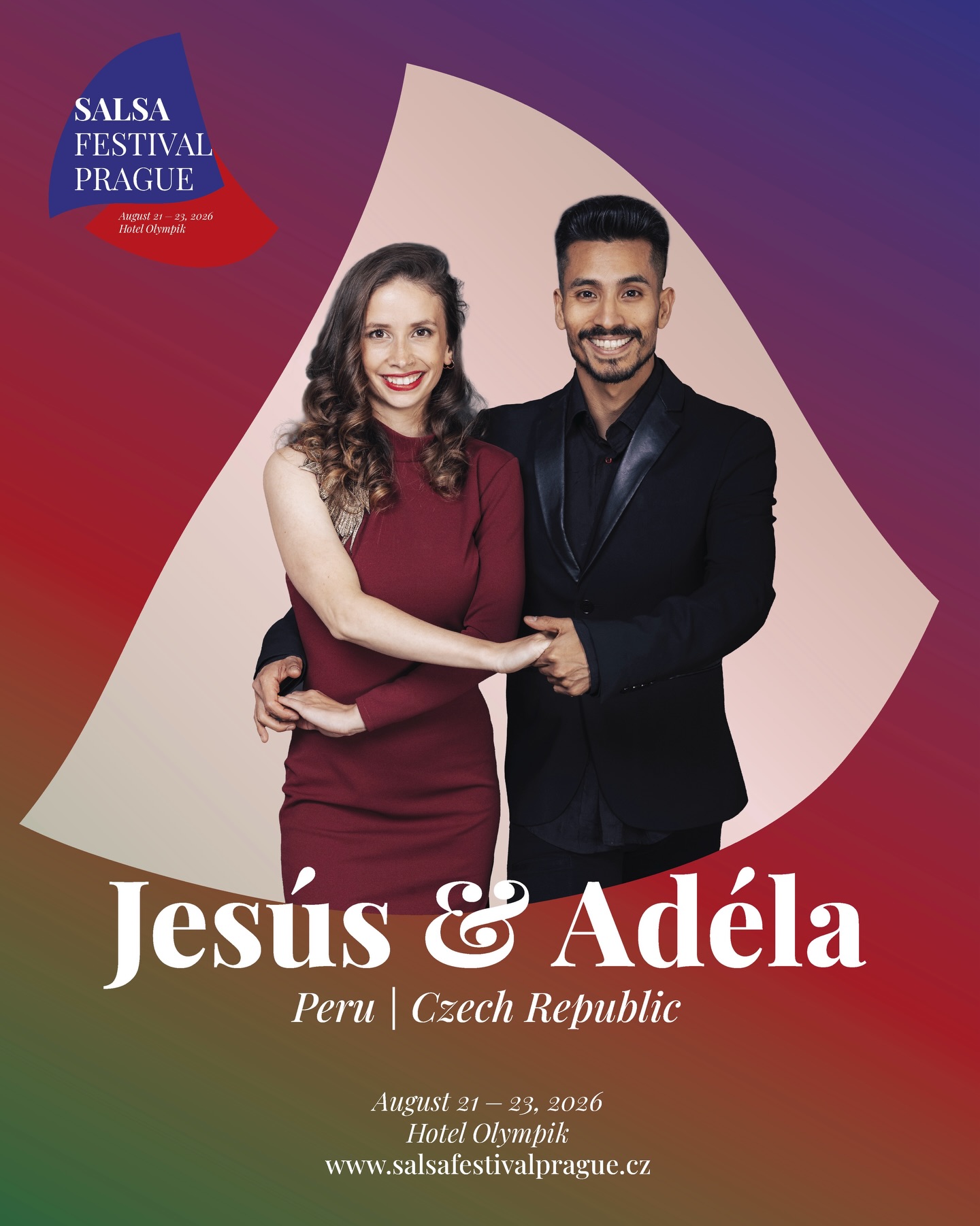 Meet Jesus Javier & Adela (Peru / Czechia), confirmed instructors at Salsa Festival Czech Republic 2026.
At the festival, they will be teaching Salsa On2, with workshops focused on technique, timing and partnerwork.
#salsafestivalczechrepublic #jesusjavierandadela #salsaprague #salsaon2 #salsafestival