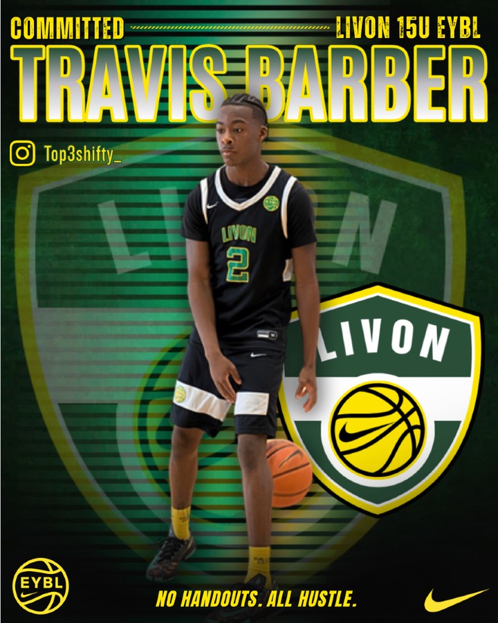 Travis Barber, Welcome to 🤝 LivOn EYBL Family. 15U
No shortcuts. No handouts.
Just work.
Built for this stage. Now it’s time to prove it.
#NoHandoutsAllHustle #LivOn #EYBL
Top3shifty_ @editsbyuti