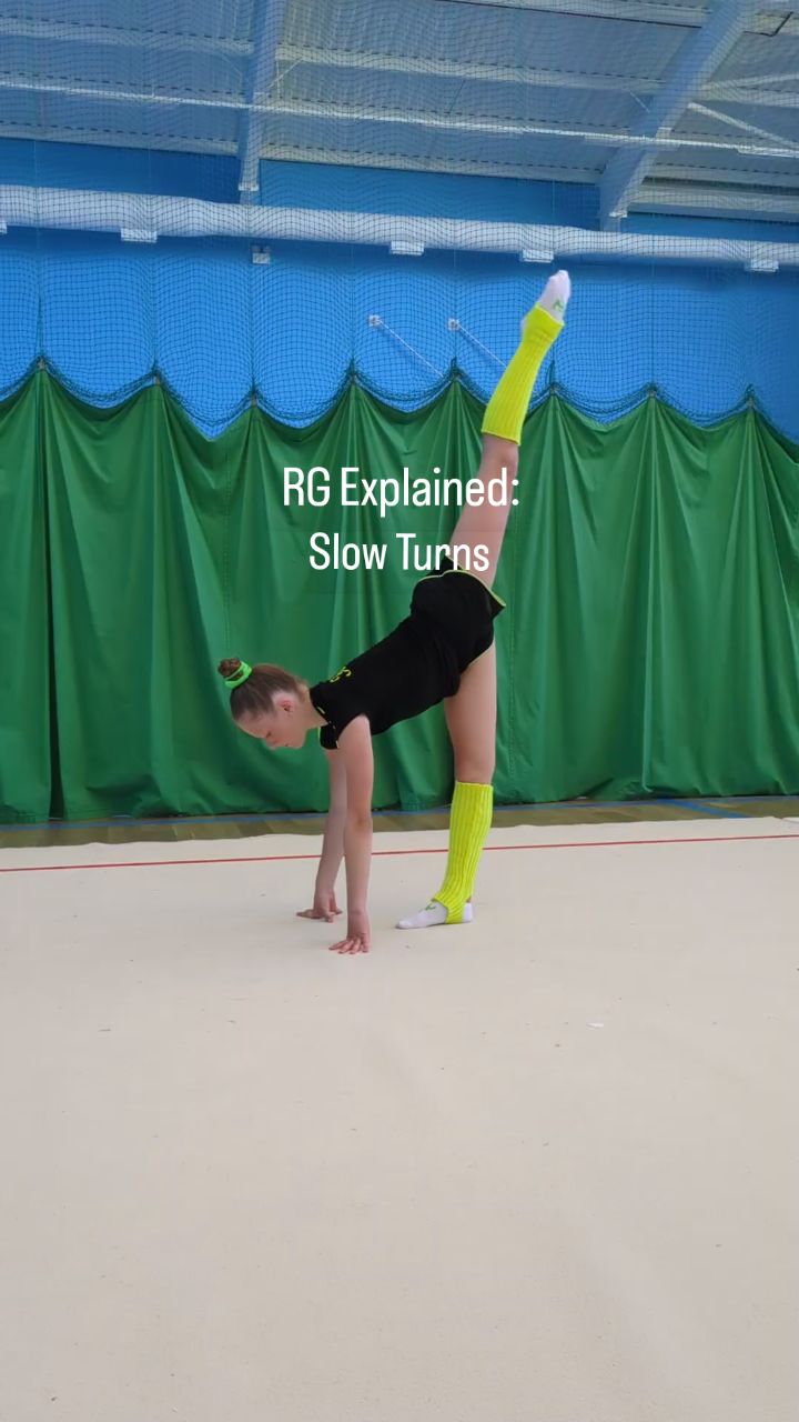 Slow turns
⬇️⬇️⬇️
Slow turns are actually specialised balance difficulties rather than a pivot. They involve a controlled rotation performed on relevé or a flat foot, rather than a fast spin.
They are very difficult because they require precision, balance, and flexibility over speed, and they must be held for at least 180 degrees to be recognised for difficulty.
The value of a slow turn = value of the balance + 0.1 for a slow turn on flat foot or + 0.2 for a slow turn on relevé.
A maximum of 2 slow turns are allowed in each routine - one on flat foot and one on relevé.
During a slow turn there must be no visible bounce of the body, otherwise the element will not count.
Slow turns used to be much more common, but are not as valuable as they used to be so we rarely see them in routines. However they are still a good exercise to incorporate into training as they are great for developing balance, coordination, turn-out and ankle stability.