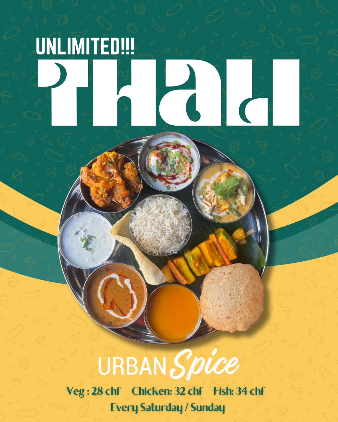It’s the weekend which means - Time for Unlimited Thali! 😬
Have you booked yet?