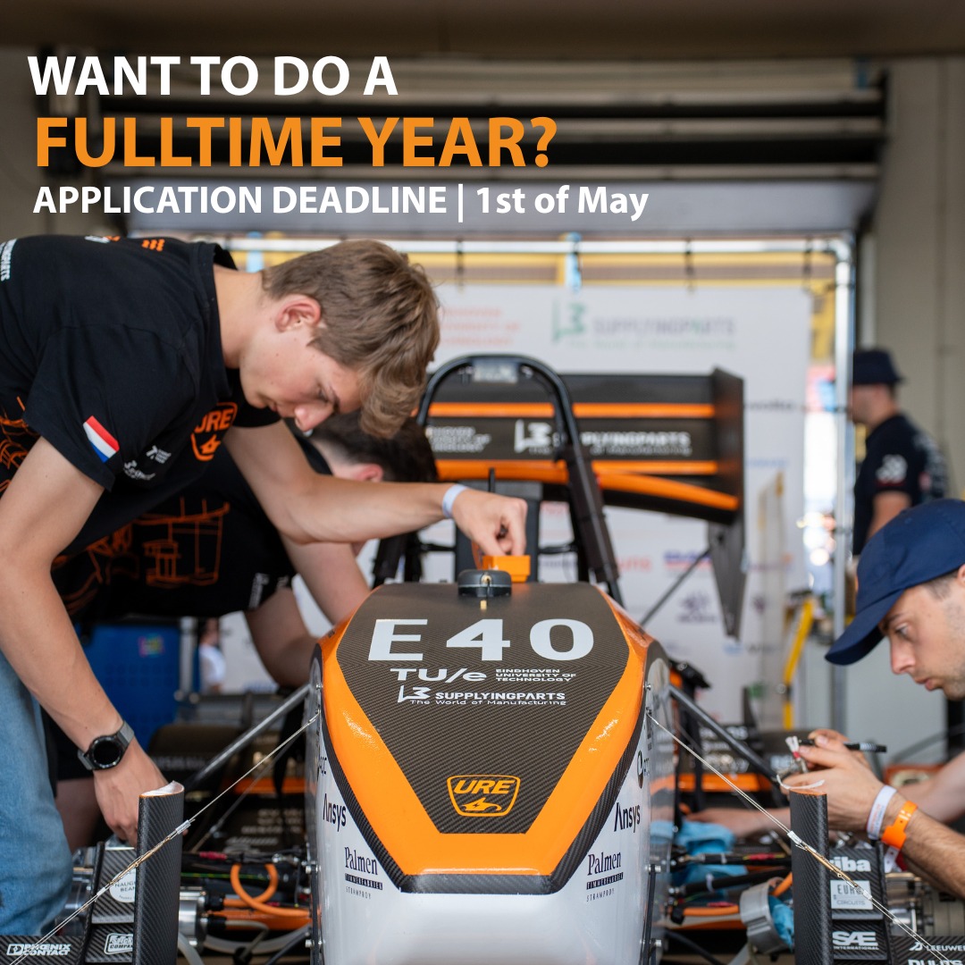 Take on the legacy of URE and be part of something unforgettable.
Ready to build a race car, lead your own team, and represent URE in Formula Student competitions across Europe?
Then don't forget to register before the 1st of May!
#Eindhoven #TUEindhoven #Fontys #EngineeringStudent #StudentTeam #Racecar #FormulaStudent #RacingTeam