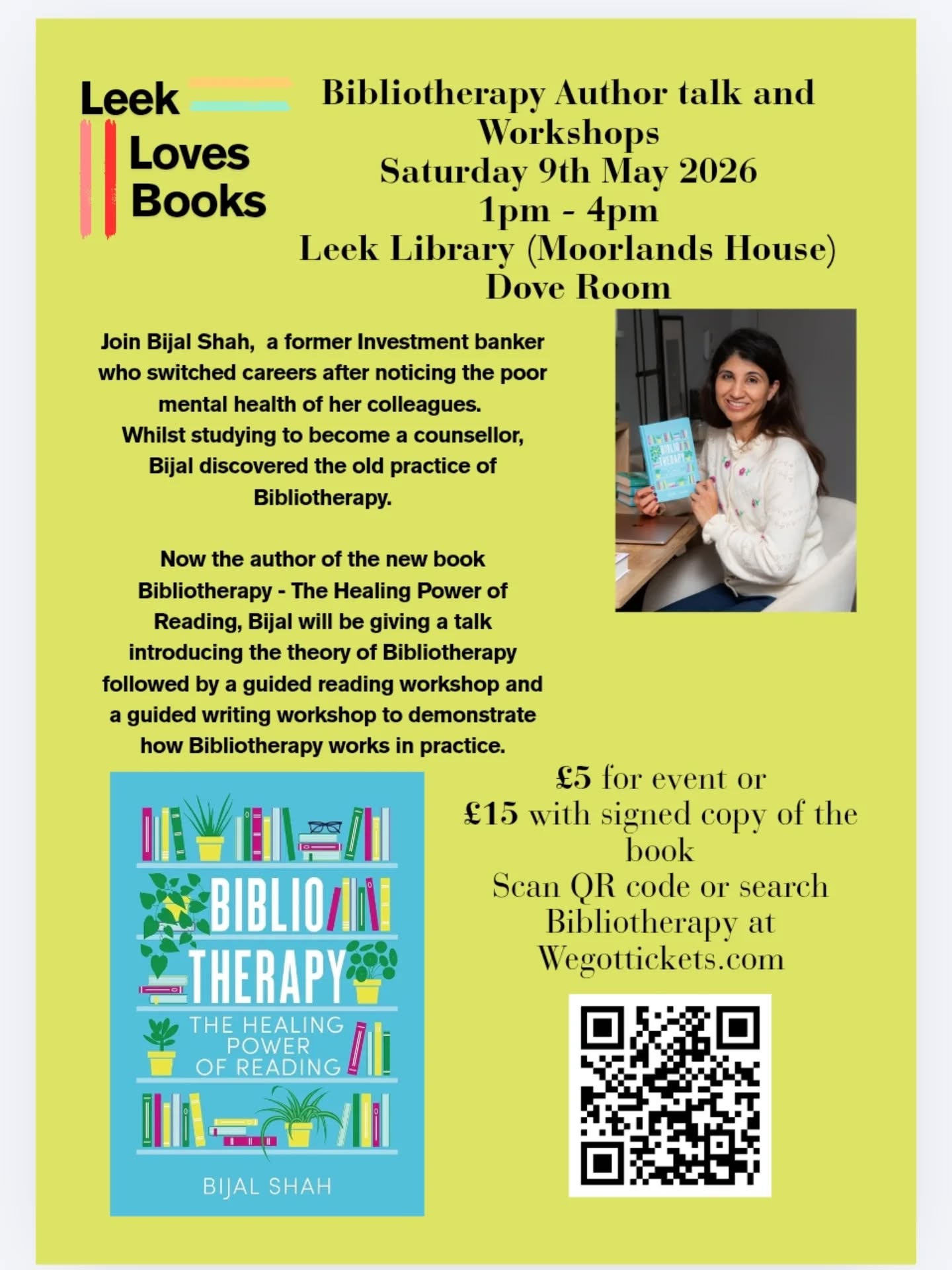 New pricing!!
We now have two options for our Bibliotherapy event!!
£5 for the event or £15 for the event and a signed copy of the book 📖
Go to WeGotTickets now link in bio to book your spot.