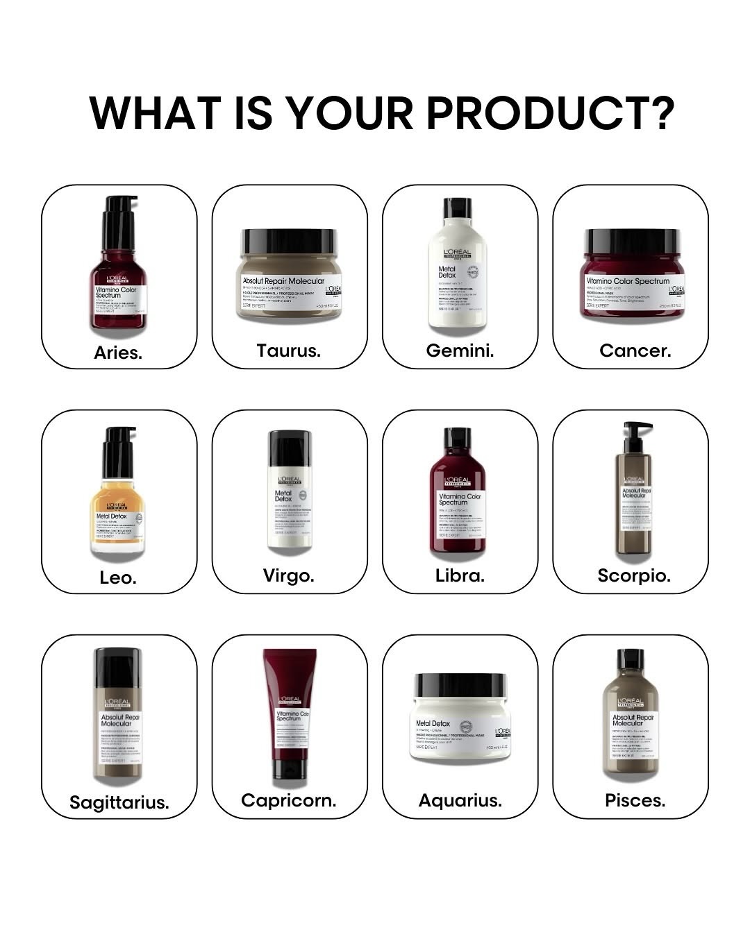 Zodiac signs, but make it haircare 💫
From strength to shine, each product is designed to bring out the best in your hair — just like your sign.
Swipe to find your perfect match💕
#LorealPro #BeautyBoxQatar #ZodiacBeauty #DohaSalon