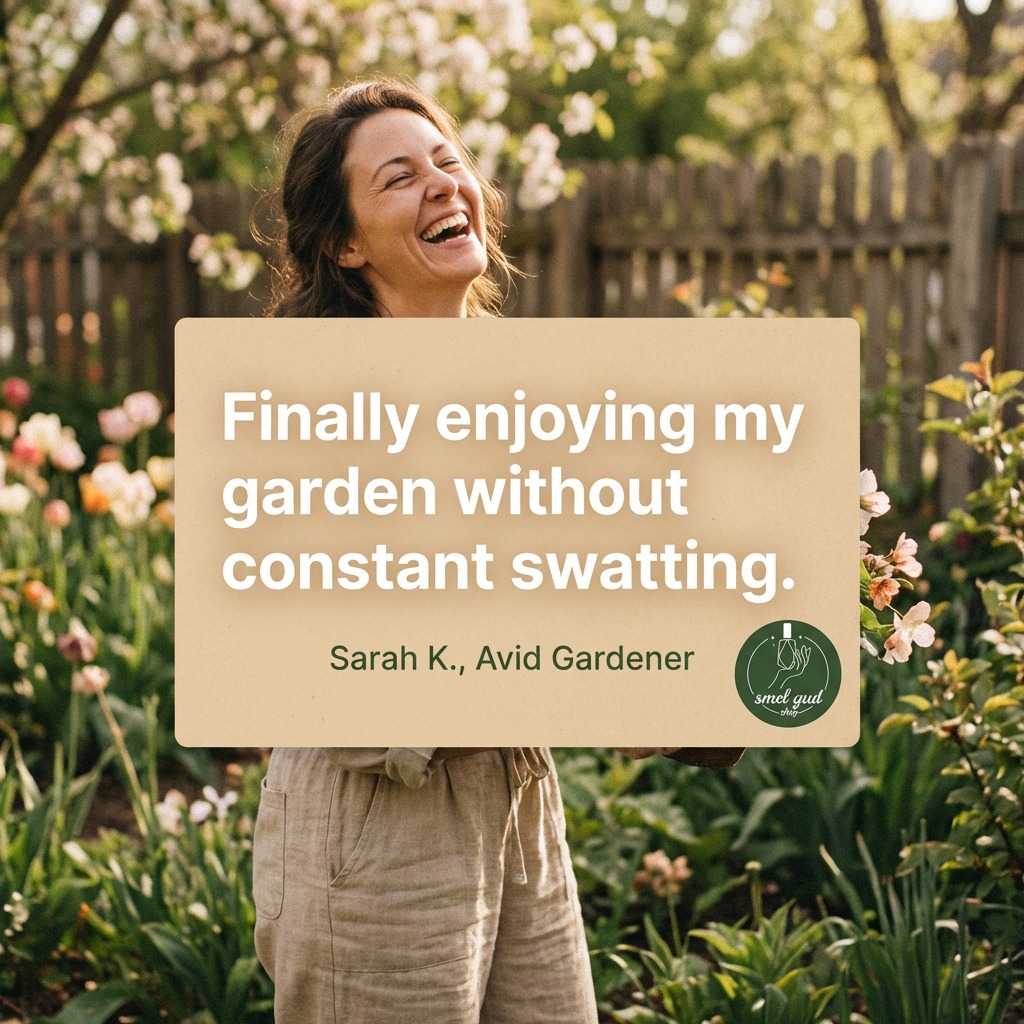 Spring is for sunshine and blooms, not for constant swatting. 🌿 We love helping Sarah reclaim her peaceful garden rituals with our clean, thoughtful protection. Ready to enjoy the outdoors again? Shop the link in our bio.
#springrenewal #gardeninglife #naturalwellness #thesmelgudshop