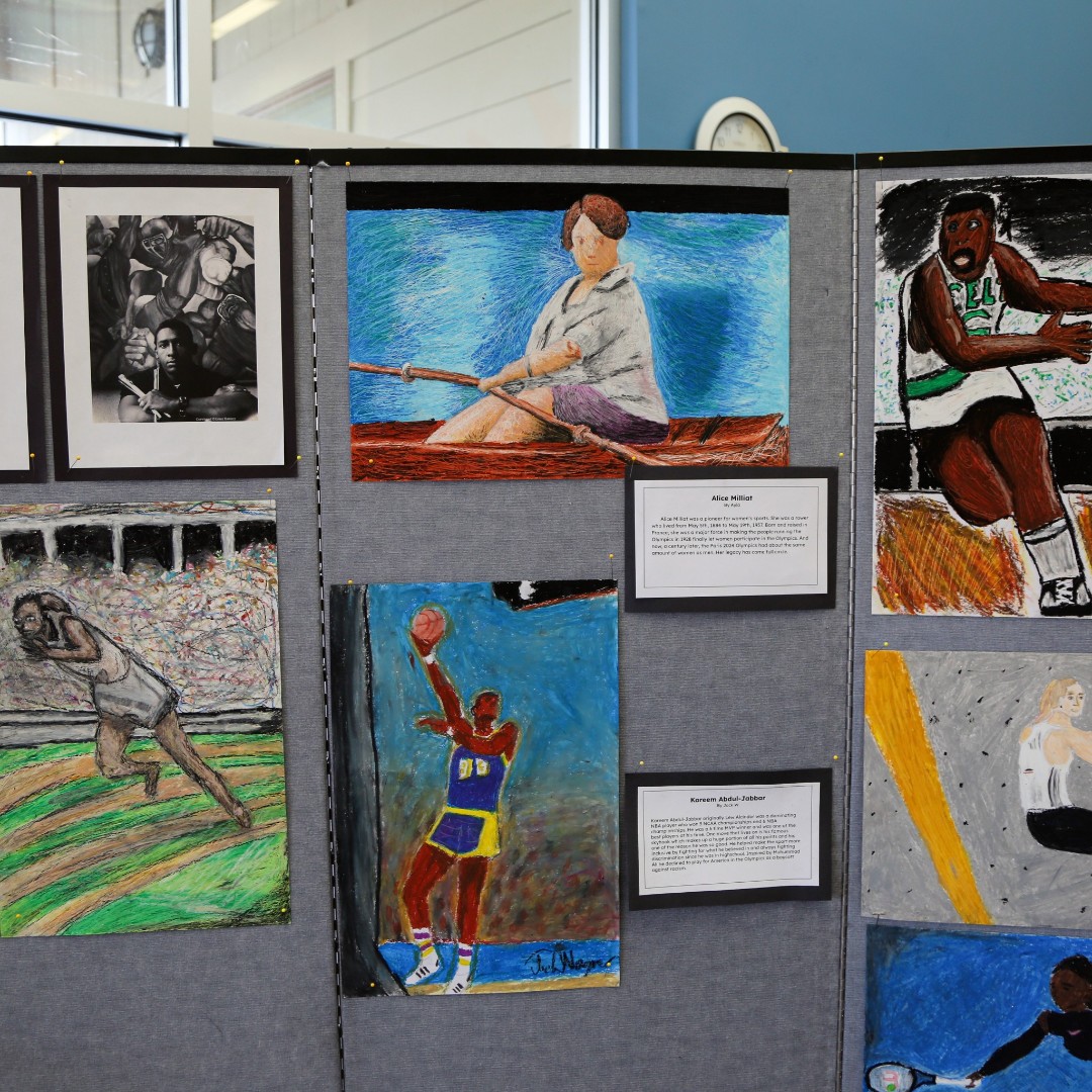 🏈 🏃 Seventh graders dove into a powerful and complex theme this spring, embracing the kind of work that challenges them to think deeply and engage meaningfully with the world around them. At their Sports and Social Justice project culmination, students welcomed families and guests to share the results of their research and analysis.
Through examining the lives of groundbreaking athletes (and meeting some of them!), interpreting data, and investigating historical contexts, students built strong skills in research, critical thinking, and source evaluation. Their work highlighted the many ways sports can reflect and influence the larger social issues.
We’re proud of the insight, effort, and thoughtfulness this project inspired. Thank you, Seventh Grade team!
#DukeSchool #MiddleSchool #OnlyAtDukeSchool #Durham #PrivateSchool #IndependentSchool #Raleigh #ChapelHill #ProjectWork #Sports #SocialJustice
