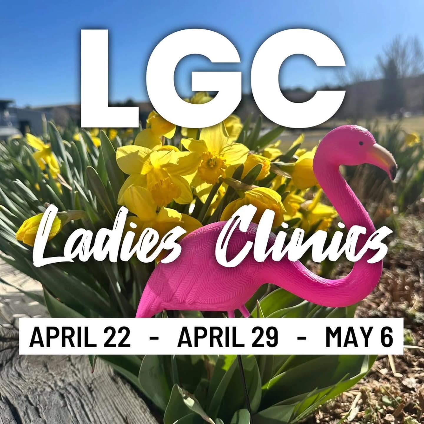 At @livingstongolfcourse Join us at the range this Wednesday, April 22nd, for Ladies’ Clinic! ⏰ 5:00–6:00 PM 💲 $15 cash per clinic
