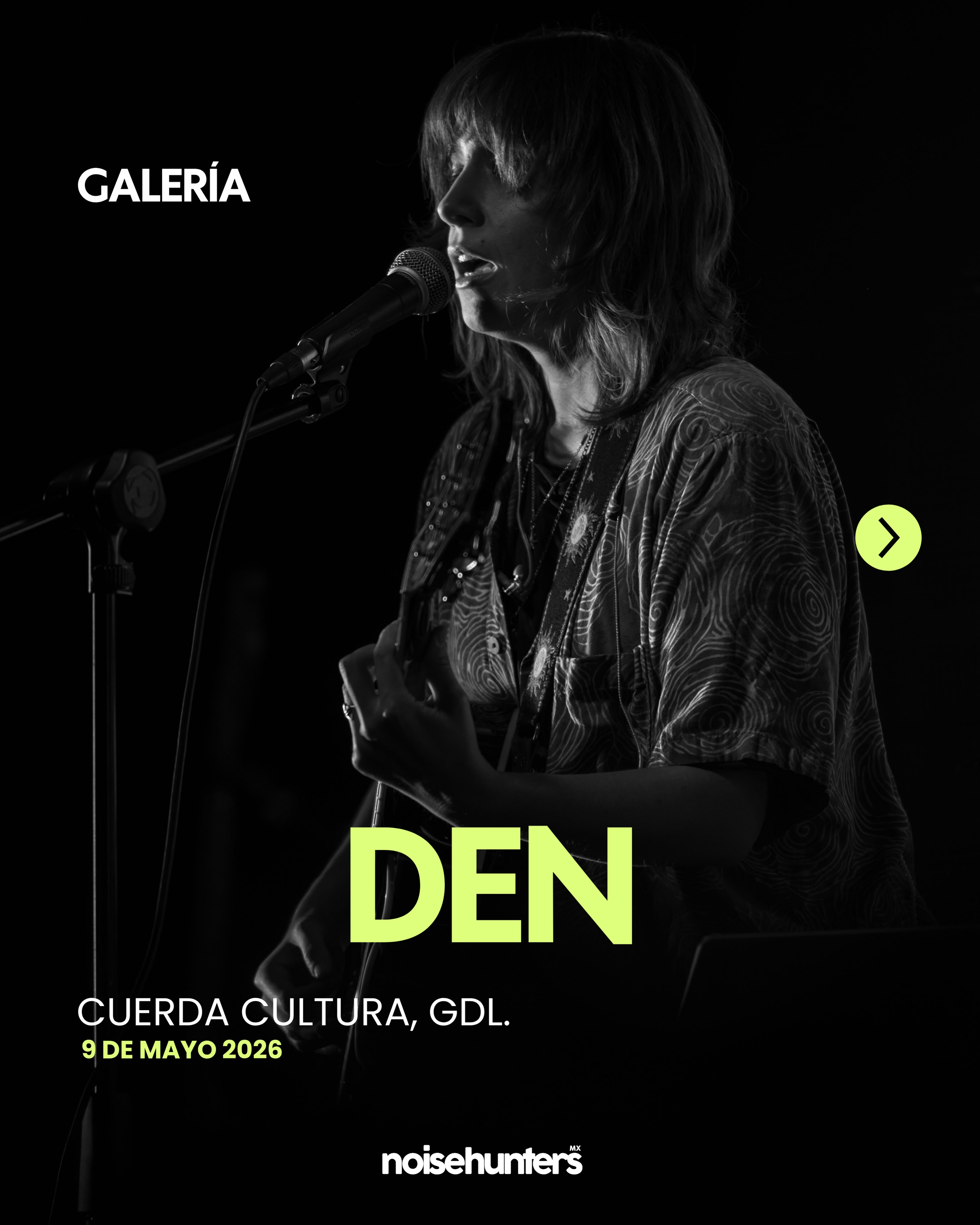 DEN ( @den__music ) | CUERDA CULTURA
Previo a la esperada presentación de RUBIO en @cuerdacultura , la encargada de abrir la noche fue DEN, quien logró atrapar rápidamente al público con un set cargado de atmósferas envolventes y una espectacular voz. 🌙✨
Su propuesta encajó perfecto con el mood de la noche, DEN fue construyendo el ambiente ideal con una presencia muy natural sobre el escenario. Poco a poco el venue fue entrando en esa vibra hipnótica que más tarde terminaría explotando con la llegada de RUBIO.
📸 x @charlypoison
#DEN #RUBIO #CuerdaCultura #Guadalajara MusicaEnVivo