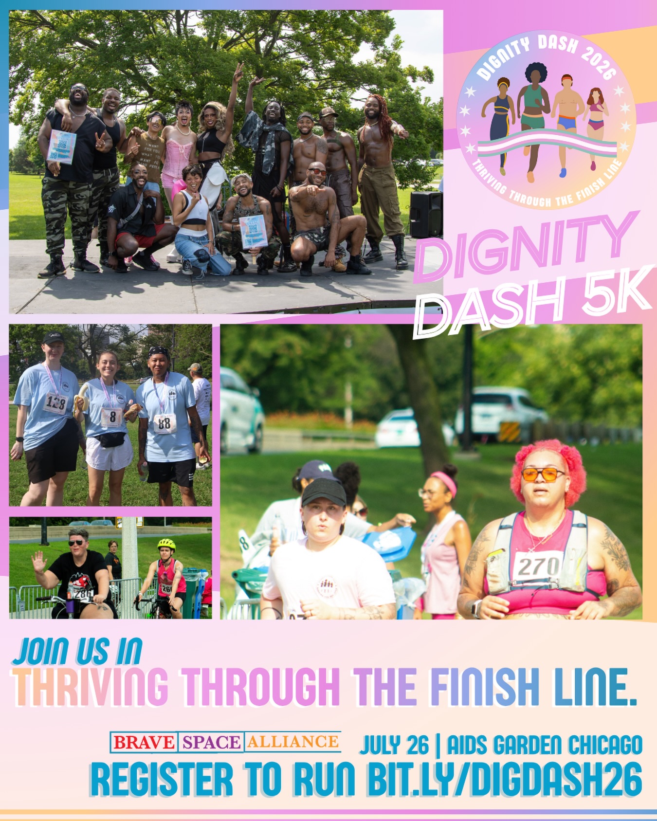 We’ve got just one week left of early bird registration for this year’s Dignity Dash ‼️ Register to run and join us in Thriving Through the Finish Line at @aidsgardenchicago again this July!
Last year we were running for our lives and this year, we are set on the goal of thriving over surviving 🏳️⚧️ All the funds raised from this year’s Dignity Dash 5K will go toward supporting our identity-affirming Dignity Suite, providing access to gender-affirming items (like binders, trans tape, packers, tucking underwear, and more), and supporting our other identity affirming programming, such as support groups, barber shop days, and Transformation Tuesday 🗣️
Join us as a fun runner, set up a fundraising team with your friends and community, or donate to a runner’s Dignity Dash 2026 campaign and help us Thrive Through the Finish Line!
📅 Sunday, July 26
📍 AIDS Garden Chicago
🔗 bit.ly/DIGDASH26 or the link in our bio (discounted prices through May 1!)
#dignitydash #dignitydash2026 #chicagorunning #transrights #affirmingcare