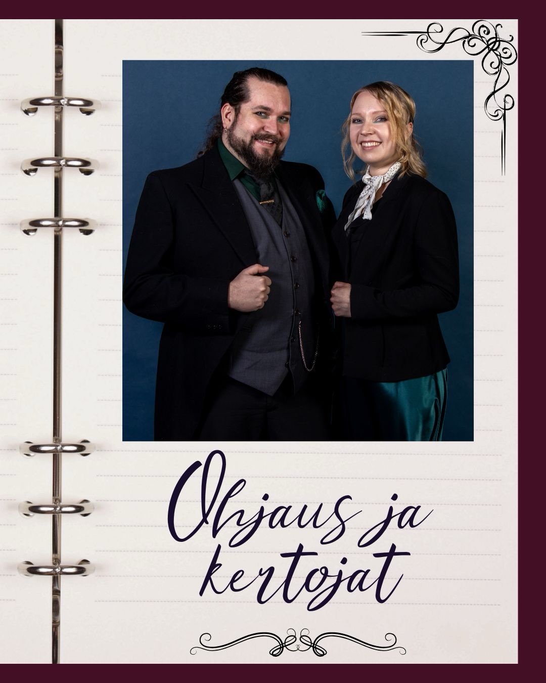 Ja sitten esittelemmekin meidän koko Speksiproduktiomme tavattoman mahtavat ohjaajat!🌟🫶🏼
Ohjaat ovat vastuussa koko speksin taiteellisesta kokonaisuudesta. He aloittavat työn speksin parissa jo castingissa, tekemällä roolitukset. Tämän jälkeen ohjaajat työskentelevät tiiviisti näyttelijöiden ja muiden tiimien kanssa koko kauden ajan. Ohjaajien tehtäviin kuuluukin varmistaa, että kaikki yksittäiset elementit punoutuvat yhteen yhdeksi upeaksi spektaakkeliksi! Ohjaajat viestivät kaikkien speksin tiimien kanssa ja monet päätökset kulkevat ohjaajien kautta ja loppukädessä he varmistavar speksin etenemisen aina alusta maaliin asti sekä työryhmän jouhevan toimivuuden. Tämän vuoden ohjaajamme toimivat myös kummatkin tarinassa kertojina ja pääsivät näinollen itsekkin astumaan Villa Utsiktin ovista sisään... Ohjaajiltamme löytyy sekä huumoria, että aivan uskomatonta taitoa, ilman heitä, ei ”Painajainen juhannusyönä” olisi ollut samanlainen! 🧠👀❤️
Kiitos siis vuoden 2026 ihanat, huikeat, mahtavat ohjaajat:
Sami Nousiainen ja Mia Rouvinen
Kuvat: Joshua Piipponen / @joshua_piipponen