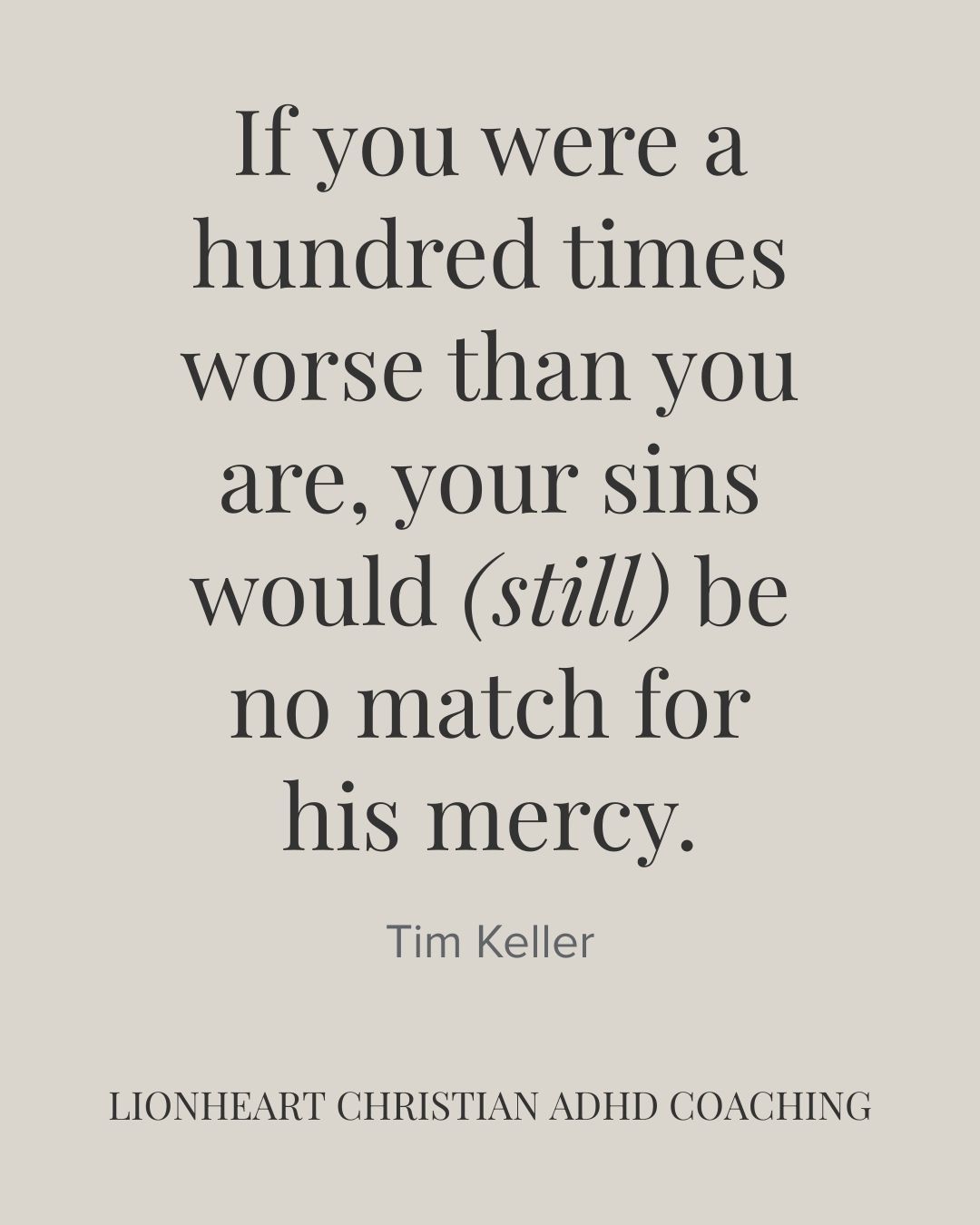 You are no match for His mercy. In fact, all the sin in all the world in all of history is no match for His mercy.
God’s mercy is not fragile and it is not diminished by repetition, weakness, or slow growth.
If shame keeps telling you that you have exhausted grace, book a discovery call.