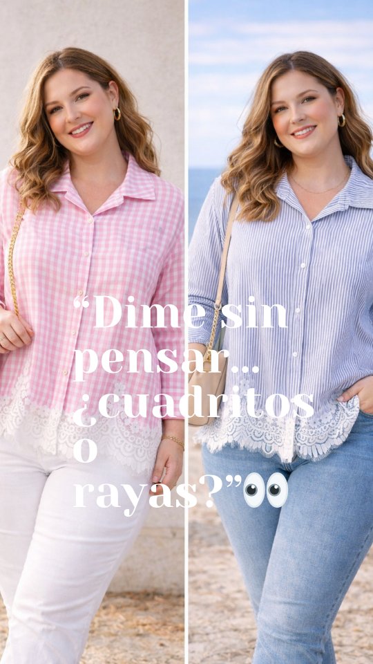 No son las típicas camisas… 👀✨
Tienen ese detalle que lo cambia TODO 🤍
Ahora dime tú…
¿eres más de cuadritos de Vichy o de rayas finas?
Te leo 👇💬
#outfitideas #tallagrande #camisas #mujercurvy#auracoleccioncurvy