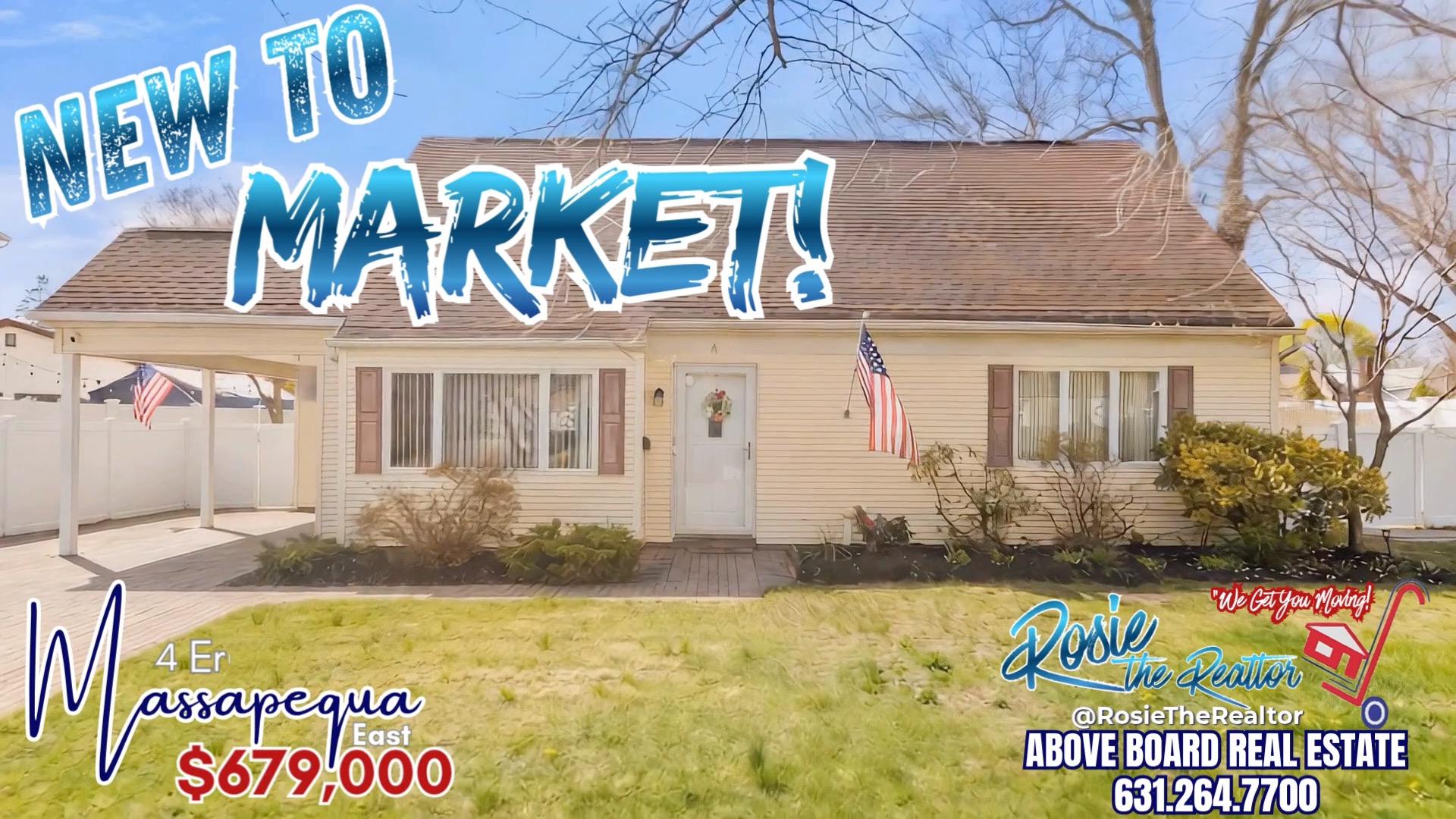 ✨ Exciting News! ✨ I'm thrilled to announce 4 Erlwein Ct, E. Massapequa is officially on the market! 🏡❤️
✨ Whether you're looking for your dream home or an investment opportunity, this gem is a must-see!
📍 Location: E. Massapequa
💰 Price: $679,000
🛏️ Bedrooms: 4
🛁 Bathrooms: 2
For more details or to schedule a viewing, DM me! Let’s make your real estate dreams a reality! 💼✨
#MassapequaRealEstate #HomeSweetHome #ListingAlert #DreamHome #RealEstateGoals #HouseHunting #LuxuryLiving #PropertyForSale #RealtorLife #NewListing #WelcomeHome #InstaHome #HomeForSale #RealEstateInvesting #HomeGoals #aboveboardrealestate #wegetyoumoving