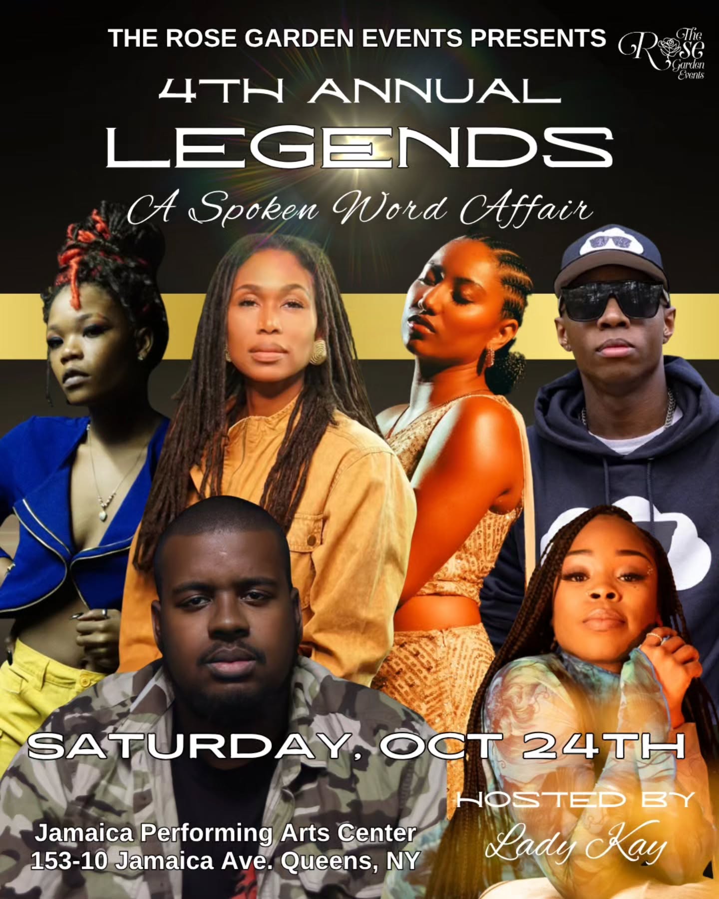 ✨ The lineup has ENTERED the chat… and baby, it’s giving LEGENDARY. 1 Red Carpet. 6 features. 1 iconic host. A future legend being honored. A DJ that knows our soul.
Tickets are LIVE 🎟️ And we've made some EXCITING Changes!
Use code: POET5 for $5 off (exp 5/31)
The Lineup:
🌹 Lisa Marie Lovett @seasoned_dialogue
🌹 Brittany Barker @iambrittanybarker
🌹 Sophia Thakur @sophiathakur
🌹 Cloud @ohsocloudypoetry
🌹 Free K @free.k._
🌹 Red Lion @redlionpoetry
Hosted by our very own superstar hostess wit da mostess Lady Kay @kaybeethelady
Curated by @my_crumbled_thoughts
DJ Vibes by @shinethedeejay
📍 @jamaicaartscenter @jcal_jpac
#KeepGrowing #Legends2026 #RoseGardenEvents #SpokenWordPoetry