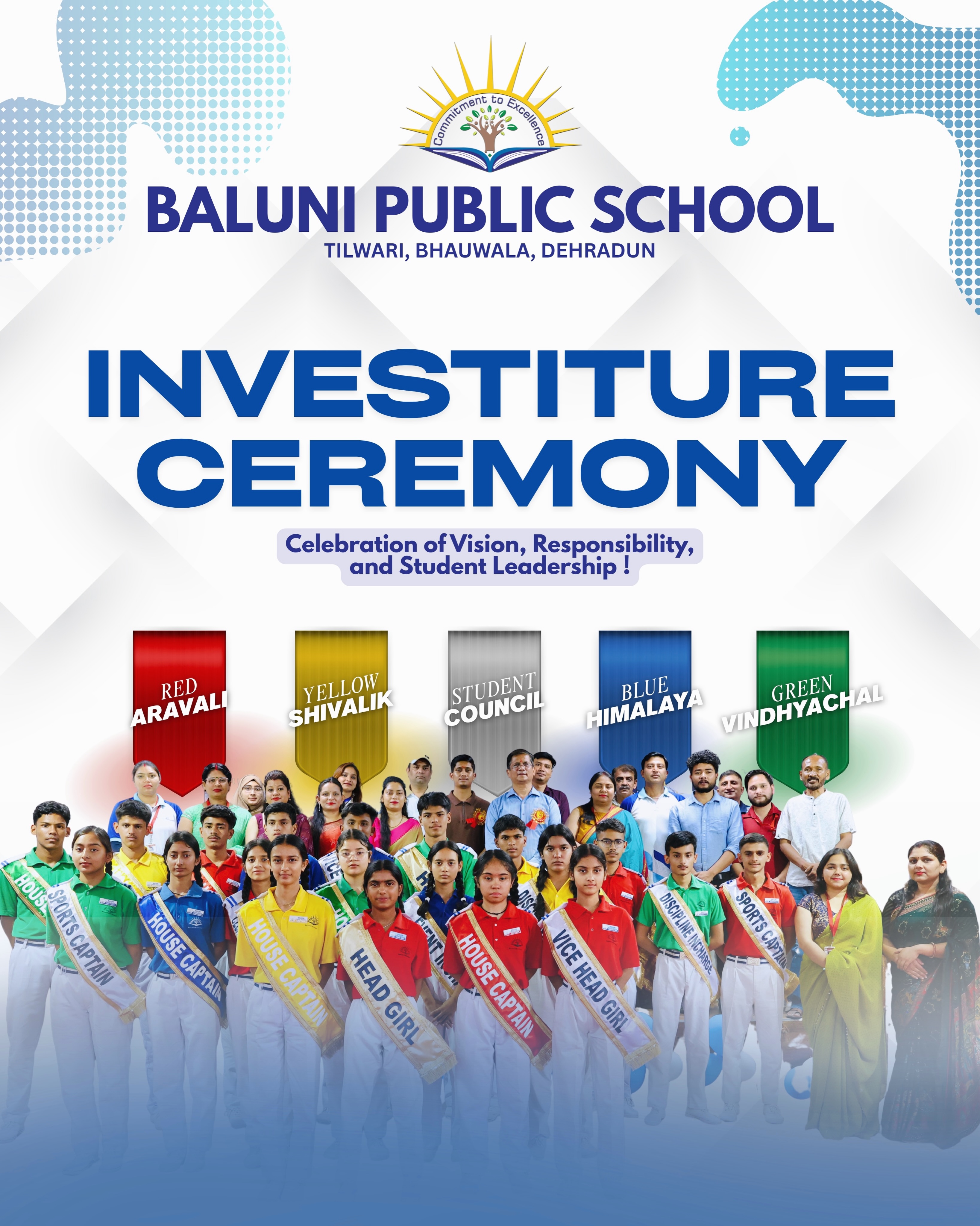 Leadership begins with responsibility, vision, and the courage to lead.🙌🏼
Proud moments from the Investiture Ceremony at Baluni Public School as our young leaders step forward to inspire, serve, and shine. 🎖️💙
.
.
#investitureceremony #school #student #studentcouncil #schoolleaders