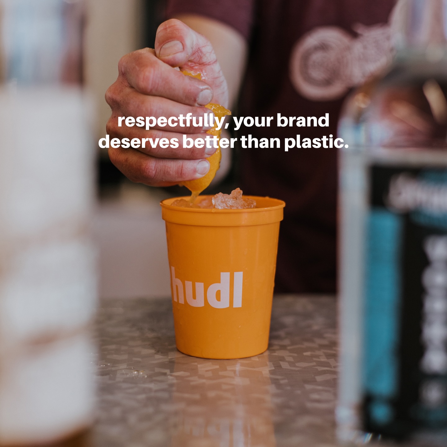 You could serve drinks from a plastic cup… or you could elevate your happy hours with Handlebend, like Hudl did.
Your logo belongs on something that will last.