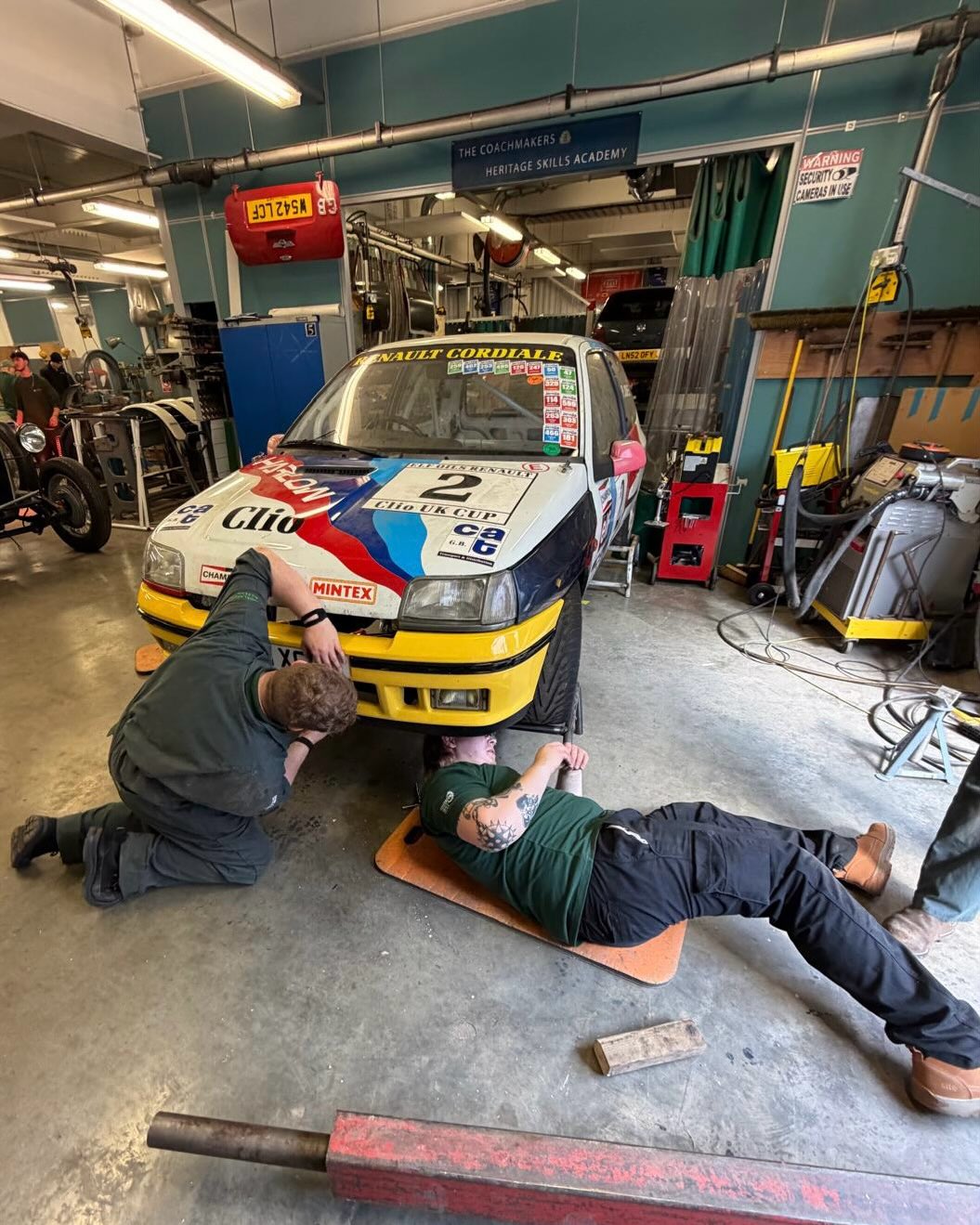 Chassis 2 week for our 7th Coachbuilding Cohort was a busy one! 😮💨
2 live jobs on different racing Renault Clios - one to repair the front crossmember and flitch area from an impact and the other to remove the complete front chassis section and outer body panels for spares if needed!🏎️🏁
An additional live job on a fellow mechanical apprentice’s Volkswagen Golf mounted on the Chief jig, measured with the Shark, aligned the front chassis legs and also used the single sided pulling tower to remove cosmetic damage to the outer sills 💪🏼
Plenty of plasma cutting, spot weld drilling and learning went on to evaluating repairs, planning removal and refit techniques with minimal damage - great industry skills!🛠️
Plus great progress on our Mini restoration getting more panels finalised and fully welded in place by Rosie and Harvey! 🧑🏭
Well done all apprentices! 👏🏼
#heritageskillsacademy #nextgeneration #shapingthefuture #repairandrestoration #chassisrepairs