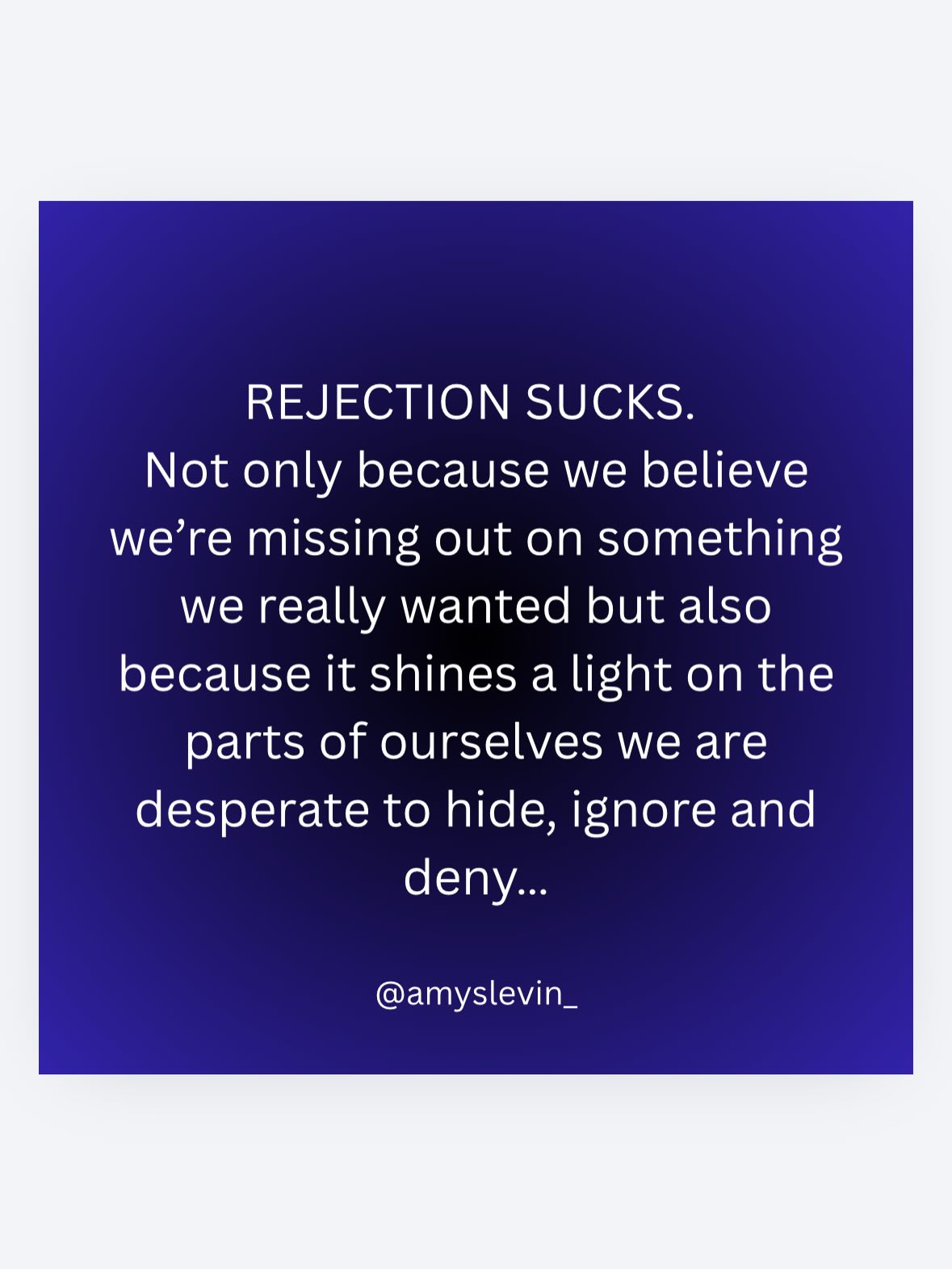 Rejection has been a big theme for me throughout my life (as for everyone) - I’ve faced it countless times socially, romantically (believe it or not🤣), and vocationally - much of it from yoga, dare I say.
The thing is - we’re rejected by things that aren’t right for us, whether we choose to see it or not. With every rejection I’ve had, there’s been a secret relief, albeit not entirely obvious immediately!
It has steered me towards things I love far more. And for that, I am both relieved and grateful because it has allowed me to let go of dreams that were not truly mine (couldn’t see it at the time, of course🙄) and people who weren’t right for me.
So if you’re feeling the sting of rejection, lean into it. It’s helping you on your way.