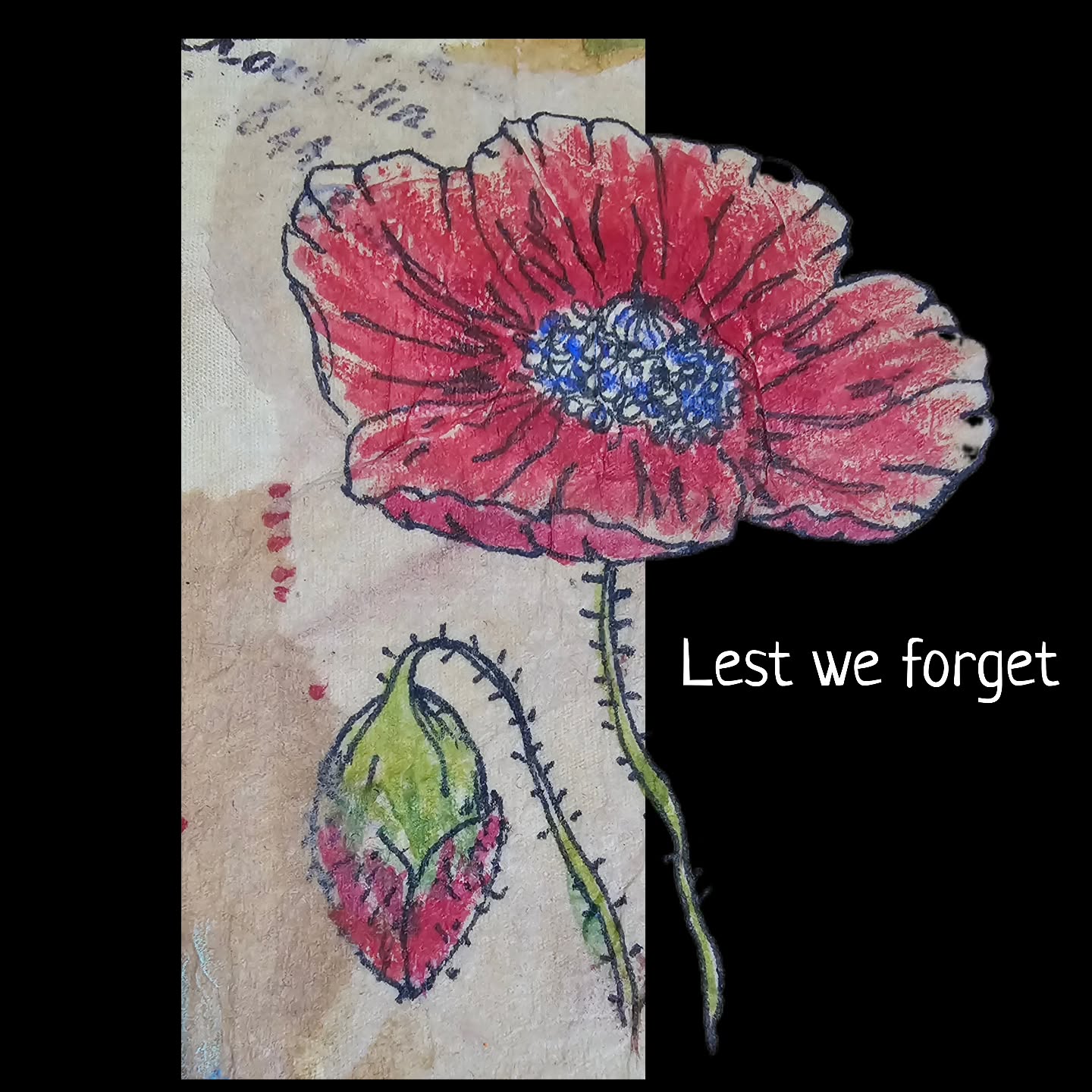 Lest we forget... A message we so desperately need in these uncertain times.
The cost of war.... The price of peace that our ANZACs fought for.
Hand painted fabric
#mixedmediatextileart #handpaintedtextiles #poppies #textileart #mixedmedia