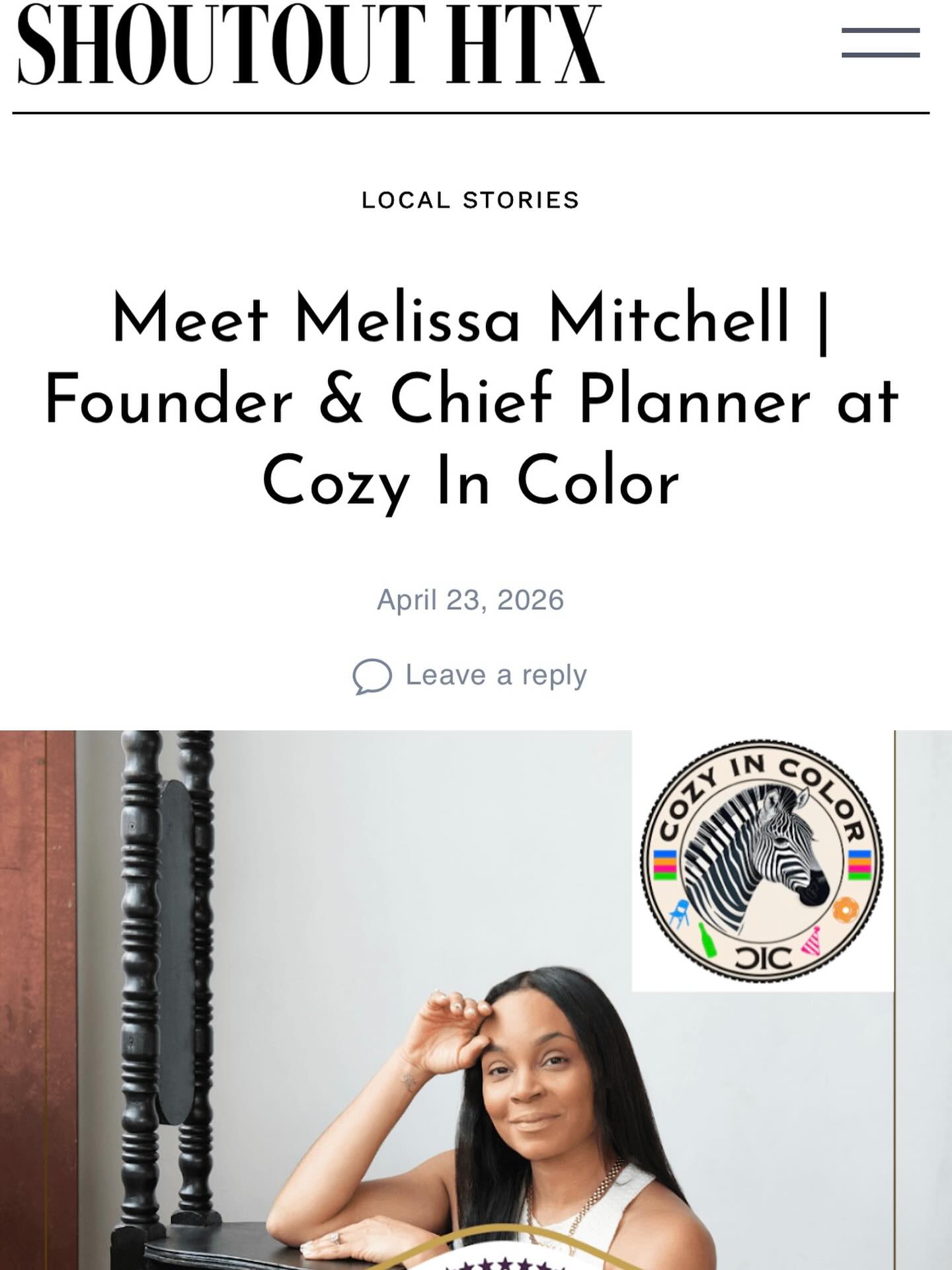 Something exciting just dropped! ✨✍🏽
I’m beyond thrilled to share that Shoutout HTX has published an article today about my journey, my vision, and the true passion I have for my business, Cozy In Color!
This means the world to me! Please take a moment to check it out (the article link is in our bio)! Your support, shares, and feedback mean everything!
And don’t forget, beloveds! Please cast your vote for us in the Top 5 of the 2026 Entrepreneur Impact Award. This link is also in our bio. We’ve got just a few hours left before the Top 5 is announced! I’m so grateful—thank you from the bottom of my heart! 🥰🤲🏽💓
#cozyincolorrentals #womeninbusiness
#houstoncreatives #supportsmallbusiness #blackownedbusiness
