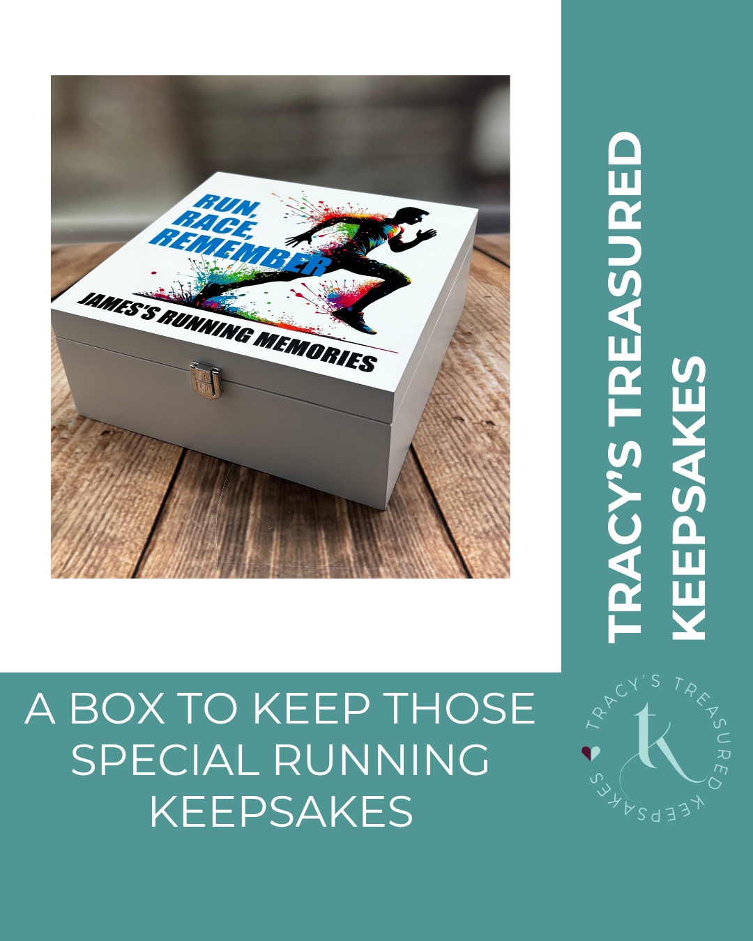 Here is a running-themed keepsake box ordered through Etsy as a 40th birthday gift this customers brother.
This is the perfect gift for someone passionate about running, and makes for a beautiful place to store race medals, bibs, photos, and memories from all those miles logged over the years.
Personalised and meaningful are exactly what milestone birthdays deserve.
#TracysTreasuredKeepsakes #SmallBusinessUK #PersonalisedKeepsakes #HertsCustomKeepsakes #HandmadeGiftsUK