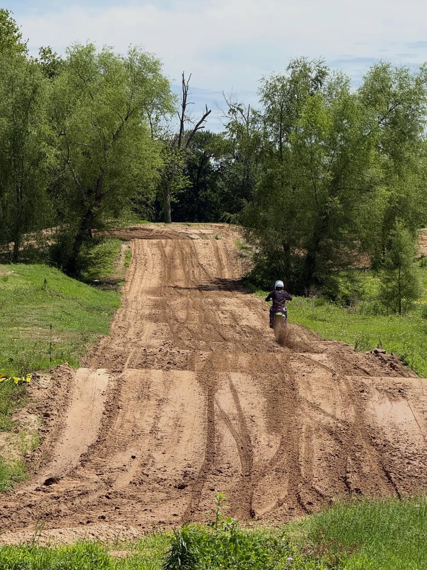 River Track is OPEN, GP Track is OPEN, Woods Track is OPEN, Kids Track is OPEN….. working on the Dirt Bike Connection Main Track right now! OPEN UNTIL 5:00 pm