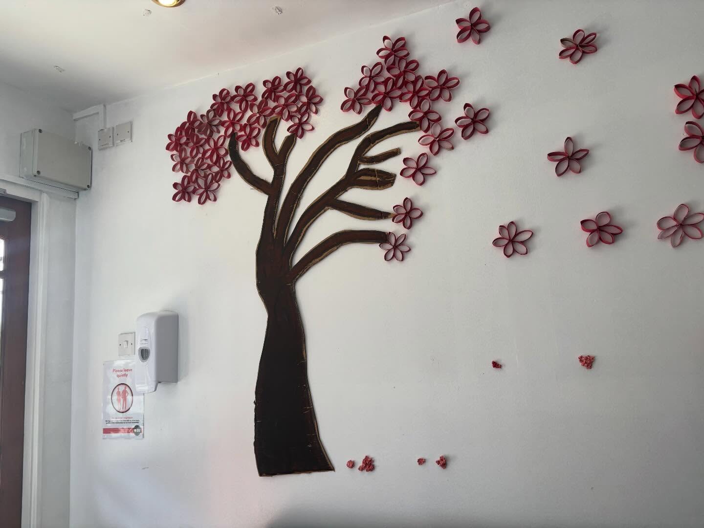 Finally taking shape, all recycled from toilet roll cardboard….