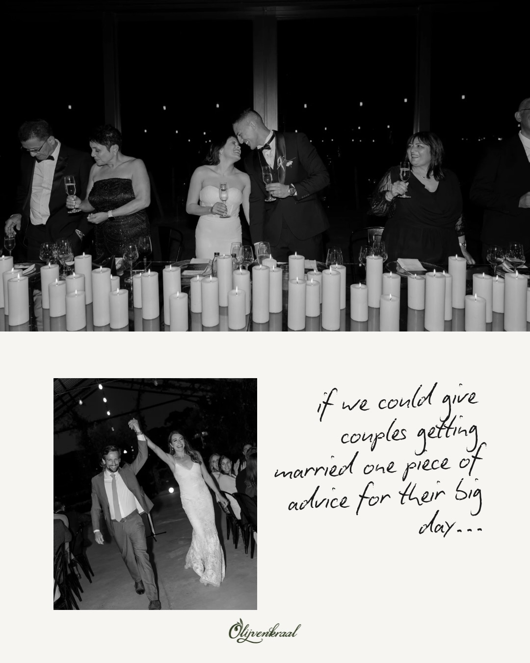 Okay it’s more like 5 pieces to the puzzle 🧩
Advice we live by and love to share with every couple at Olijvenkraal. 📍
🫶Share it with your partner or send it to a bride-to-be 👰
