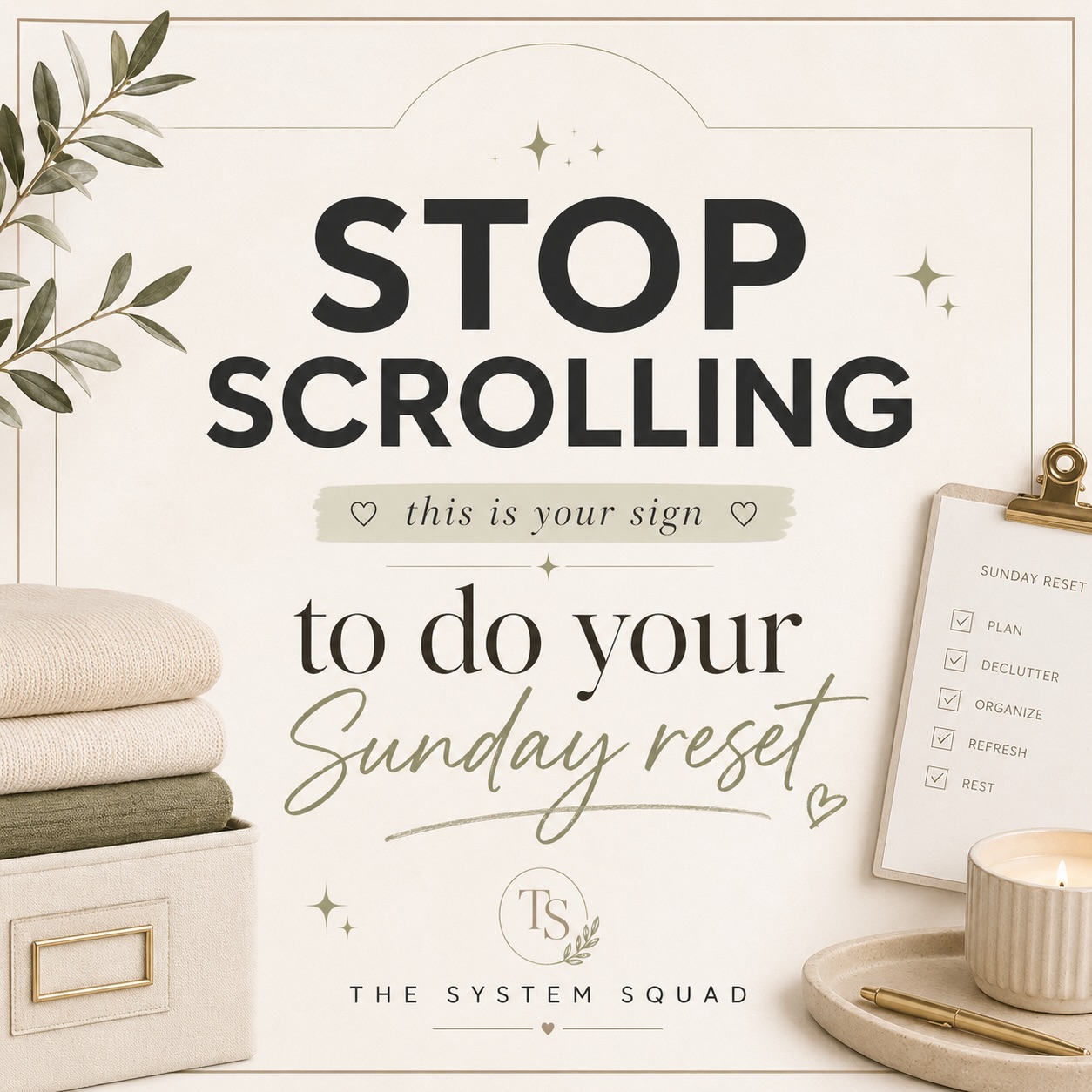 Sunday reset, but make it feel like a fresh start. ✨
A little planning, a little decluttering, and a few simple systems can completely change the tone of your week.
Your future self will thank you. 🤍
#TheSystemSquad #SundayReset #HomeOrganization #OrganizedHome #LuxuryOrganization